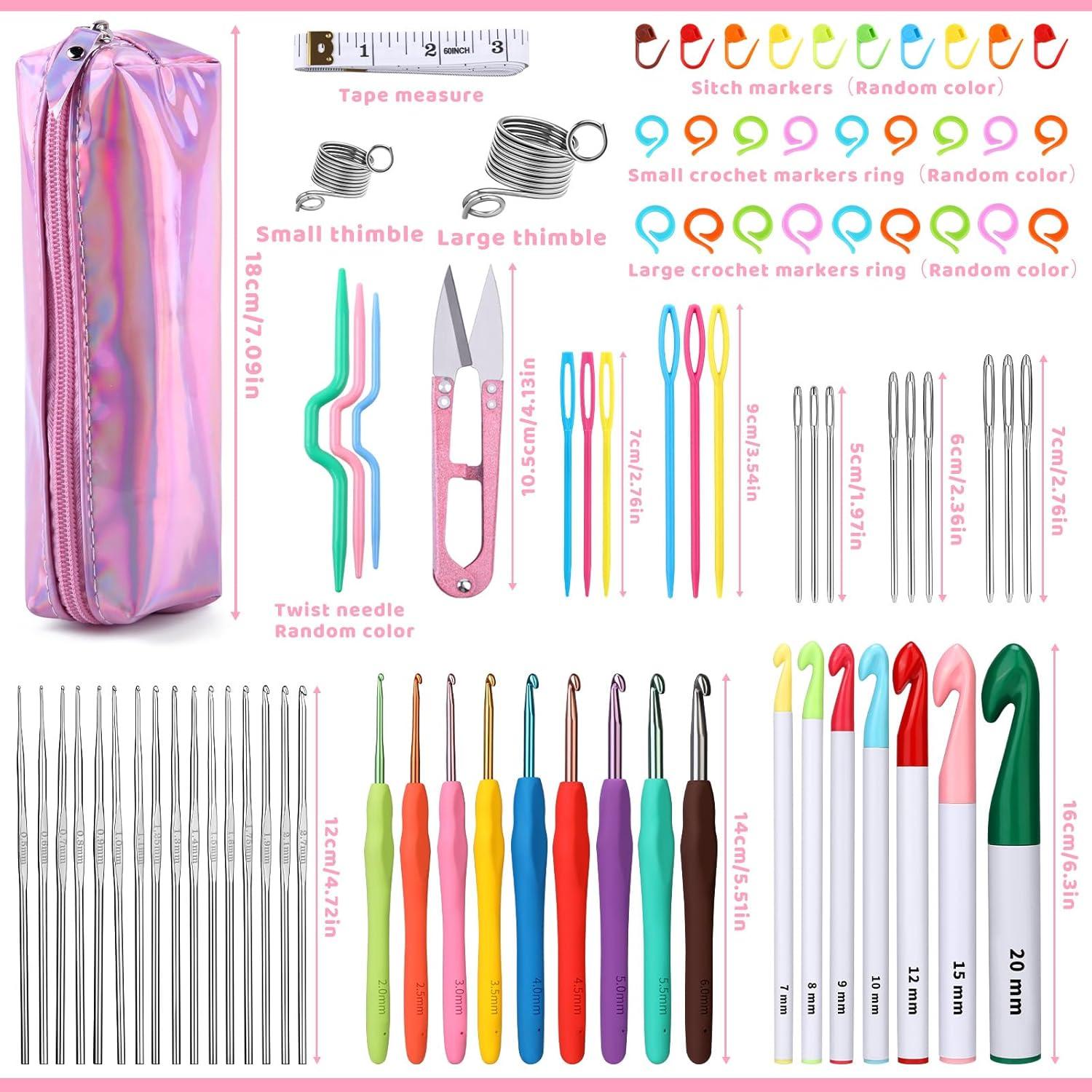 Juego de Ganchillos Yizzvb 87 Piezas Ergonomicos Multicolor