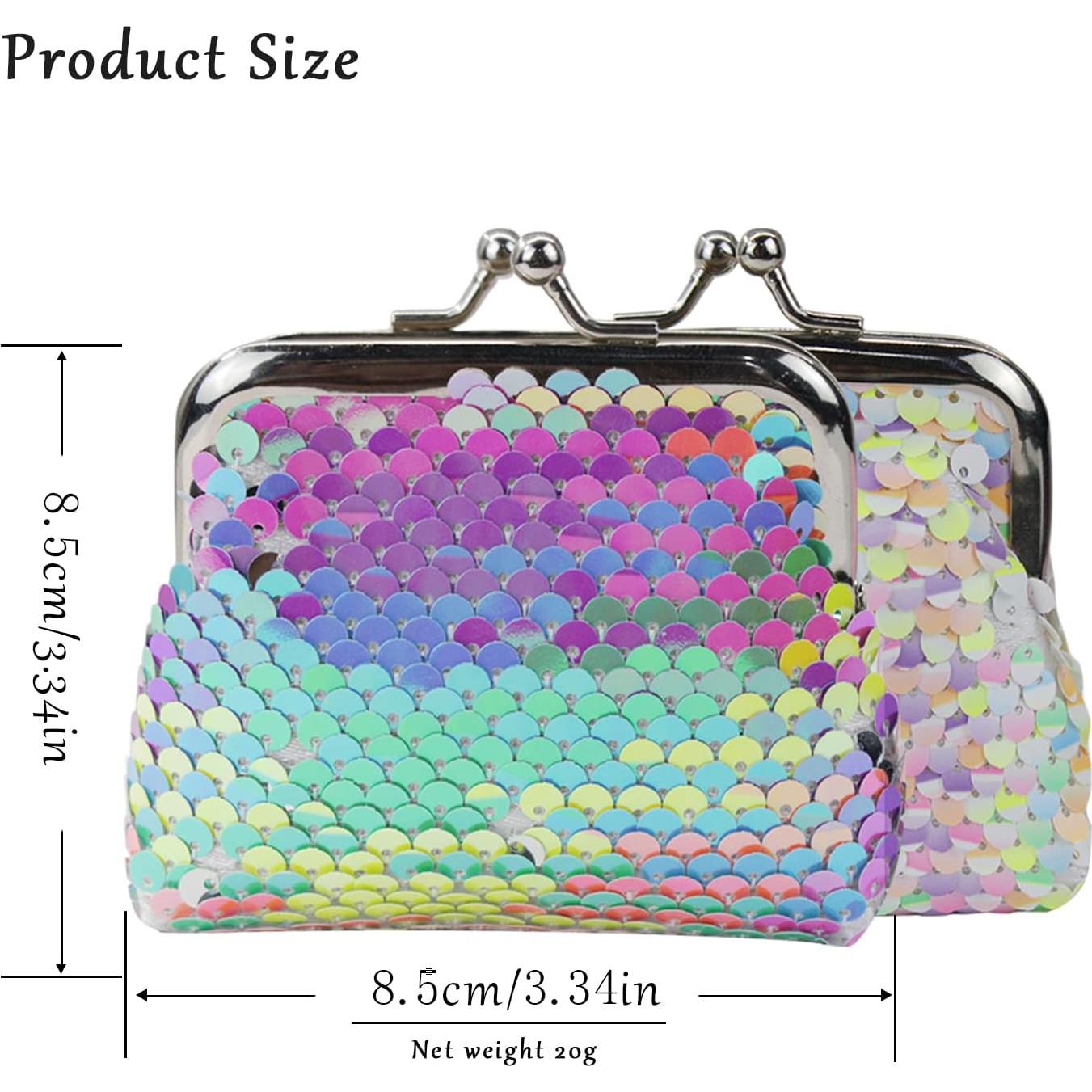 Monedero FuninCrea Doble Cara Lentejuelas 9x7cm para Mujeres