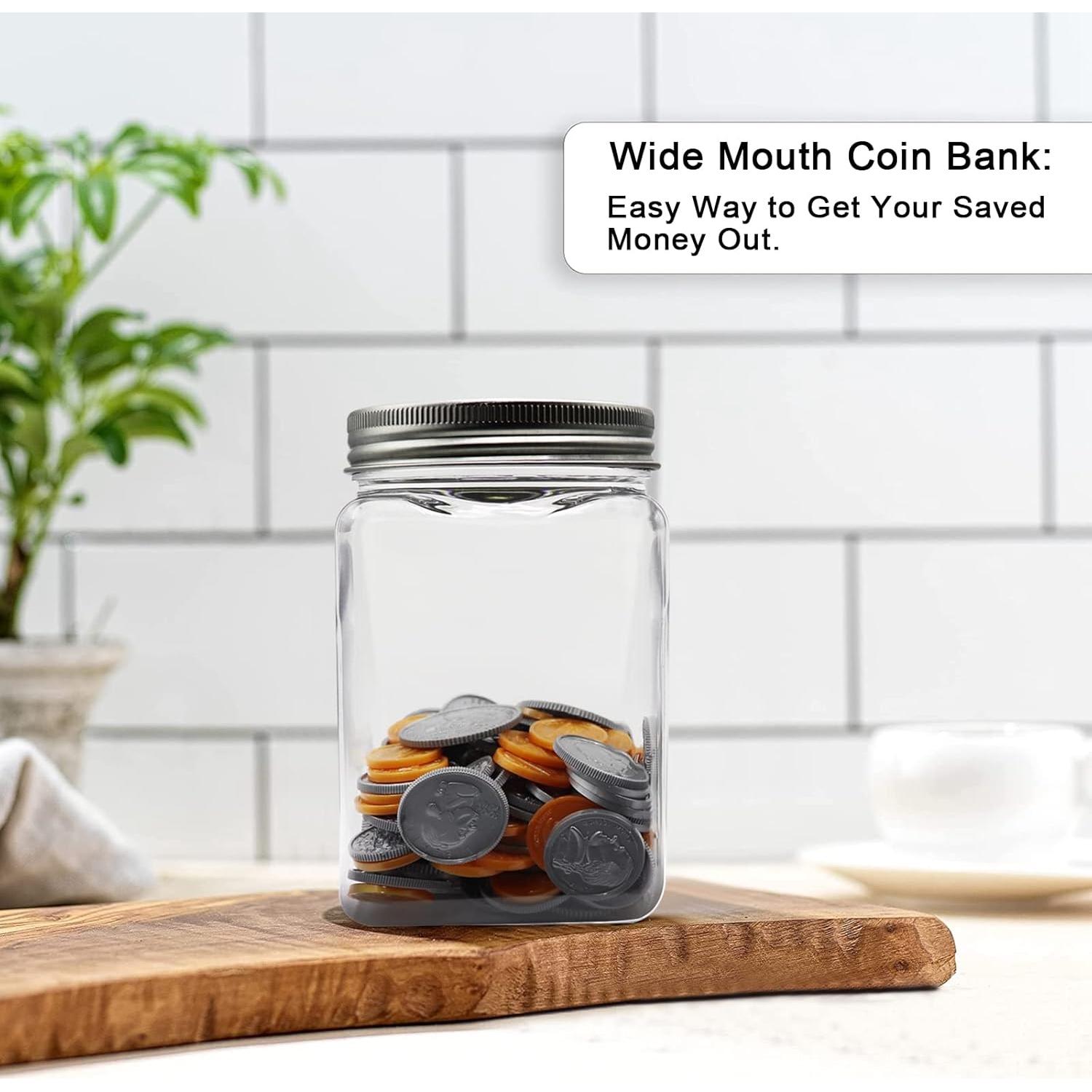 Frascos de Monedas Transparentes Mczxon 4-Pack 500ml