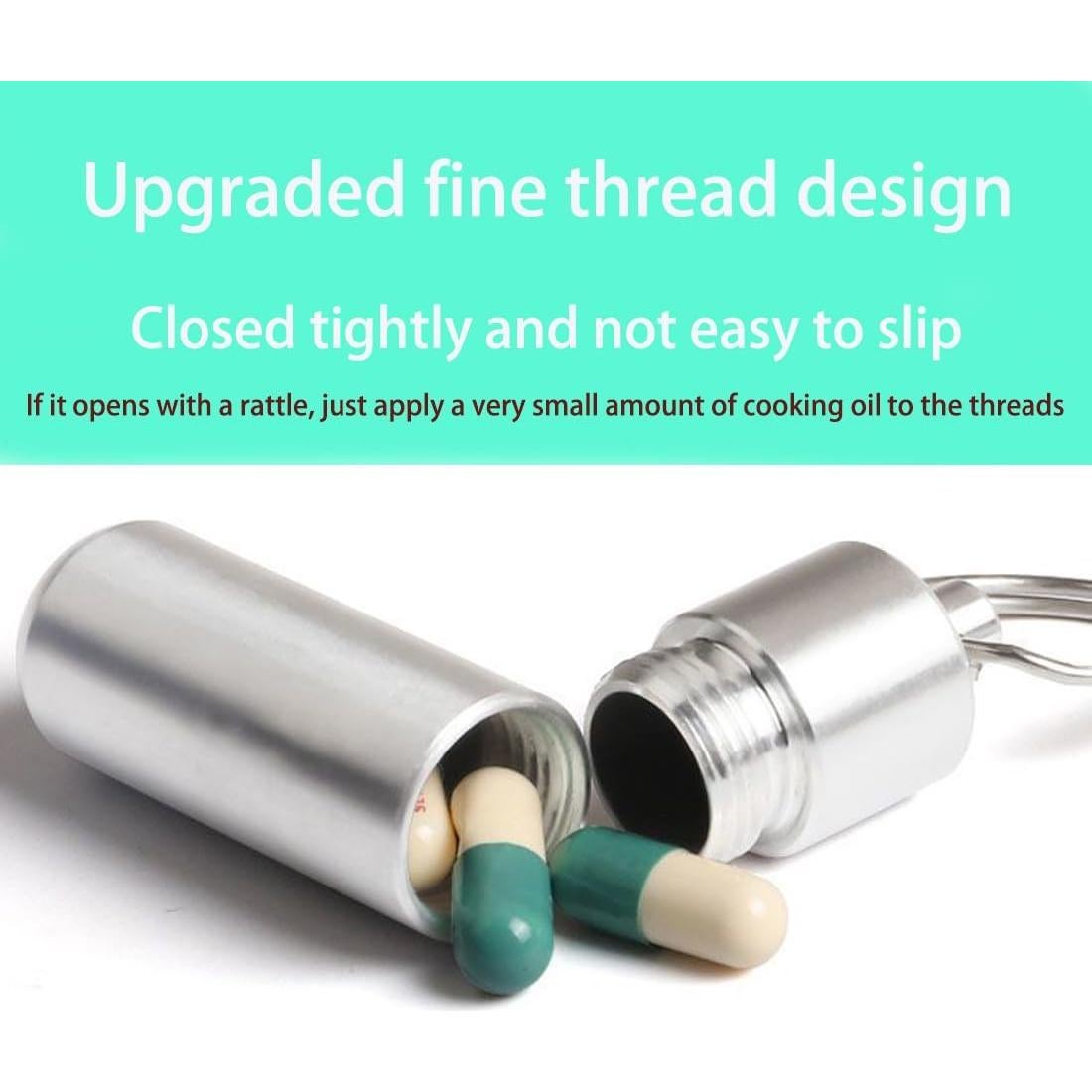 Organizador de Pastillas Portátil HCYJkluc Mediano Impermeable