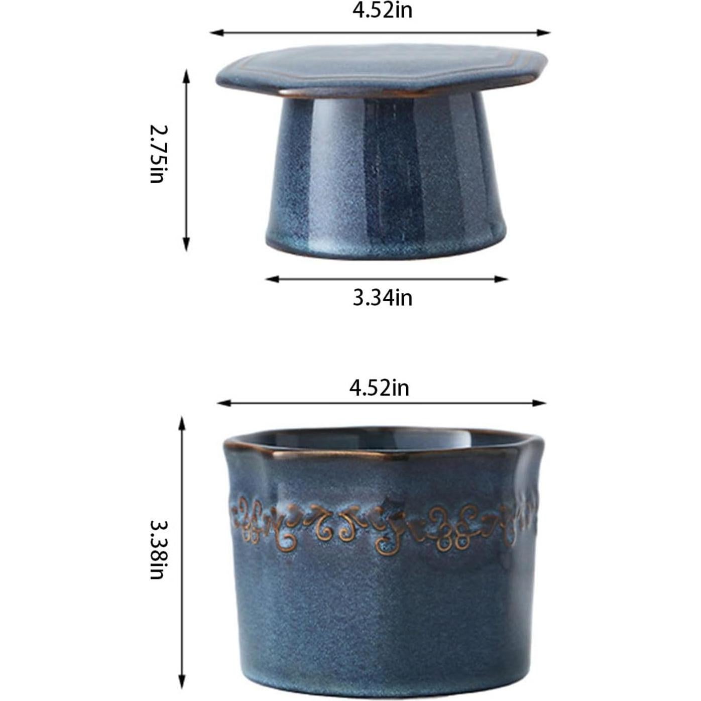 Crock de Mantequilla Francés Mofgkuz Azul con Tapa 0.90 kg