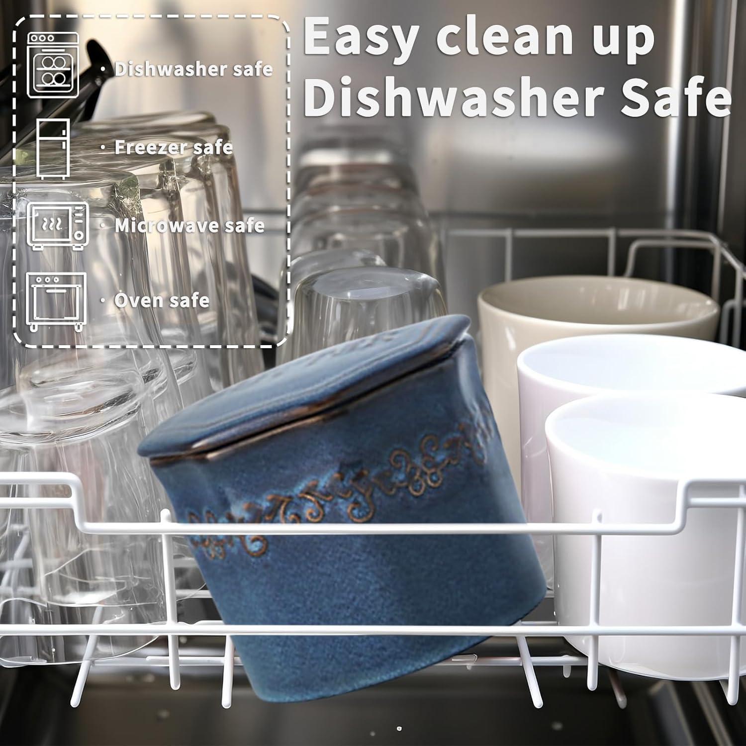 Crock de Mantequilla Francés Mofgkuz Azul con Tapa 0.90 kg