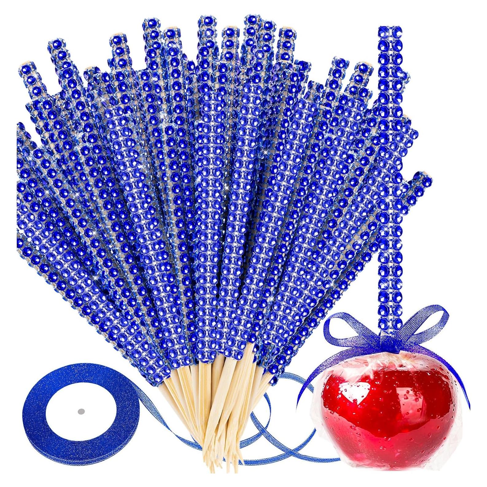 Palitos de Madera Brillantes ZHBDMGK para Manzanas de Caramelo