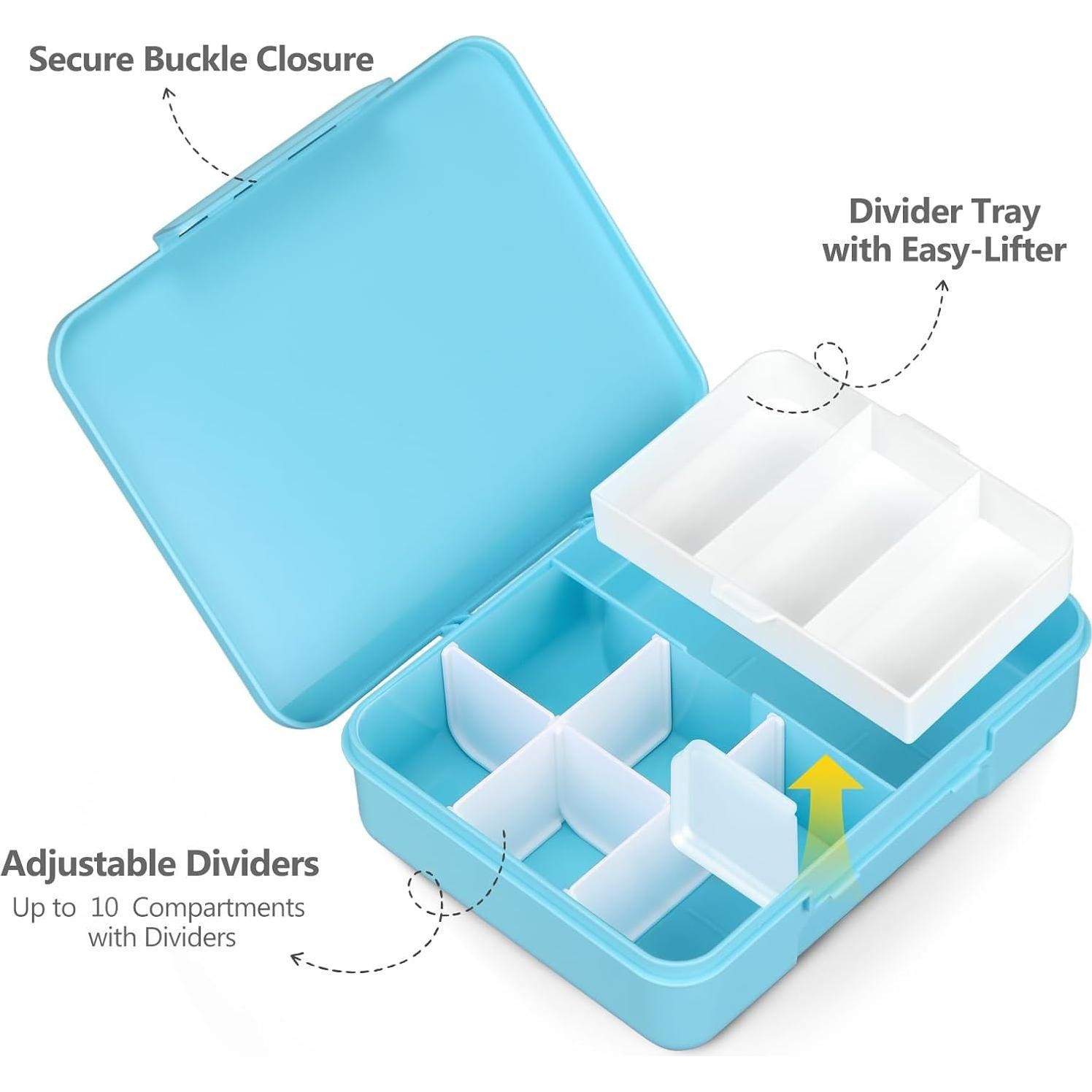 Caja Bento para Niños JOOPETALK 10 Compartimentos Azul 990ml