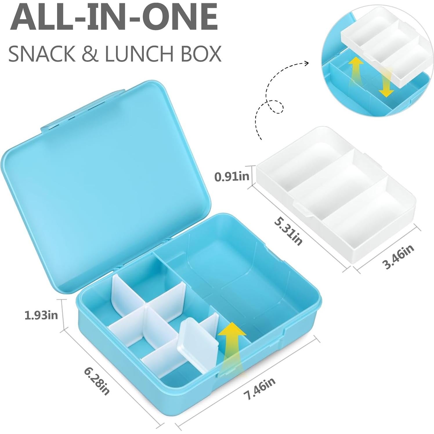 Caja Bento para Niños JOOPETALK 10 Compartimentos Azul 990ml