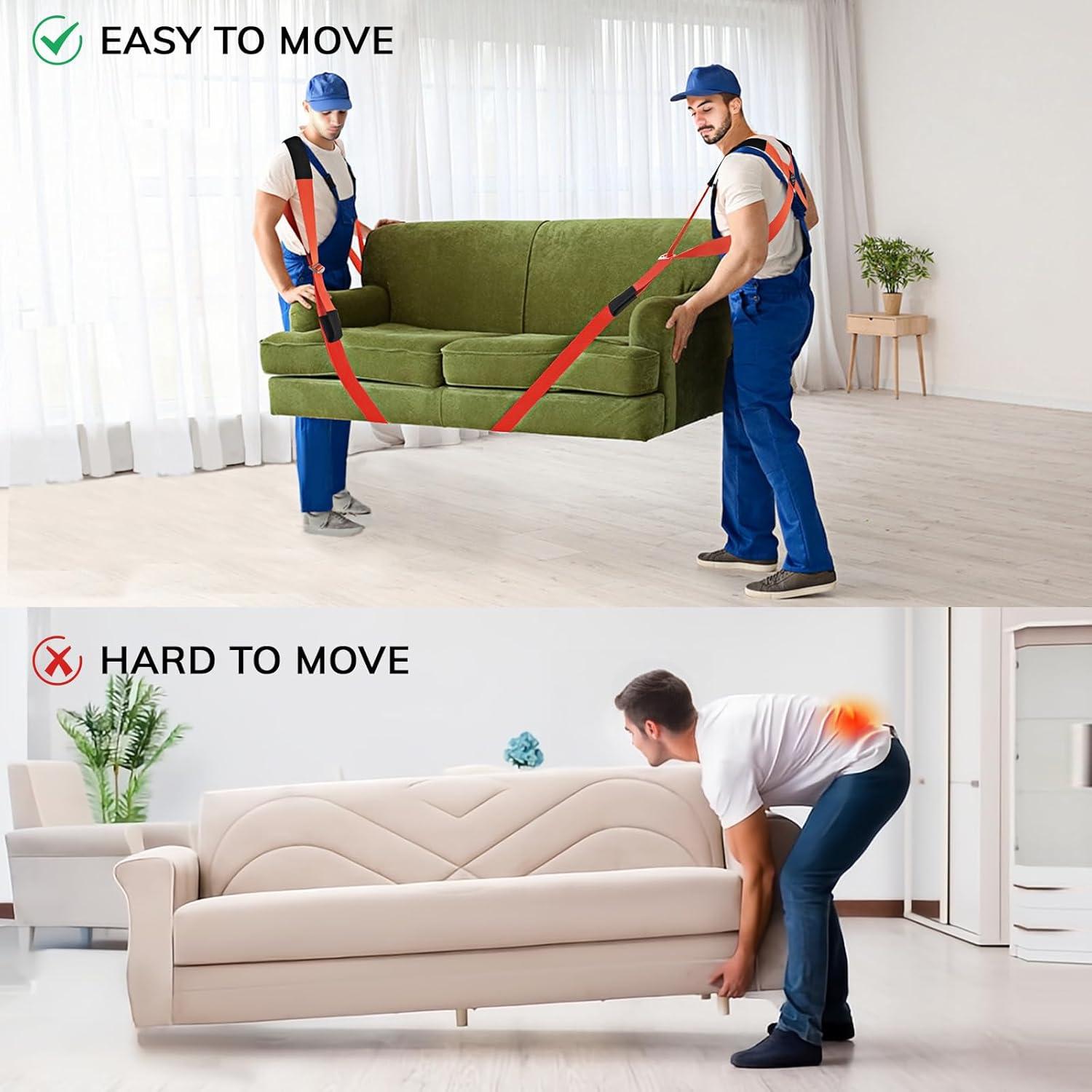Correas de Movimiento Ytonet para Mover Muebles 3.05m Naranja