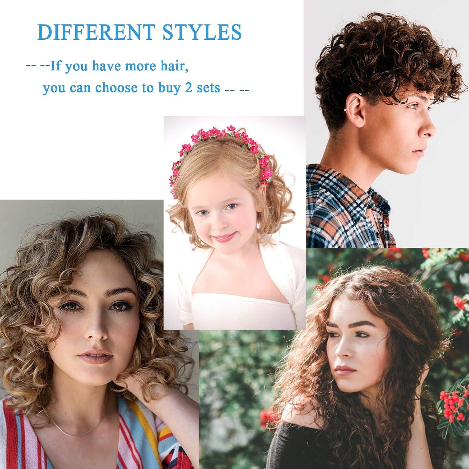 Juego de Rulos de Plástico ZMD 28PCS 1.5cm Sin Calor Azul