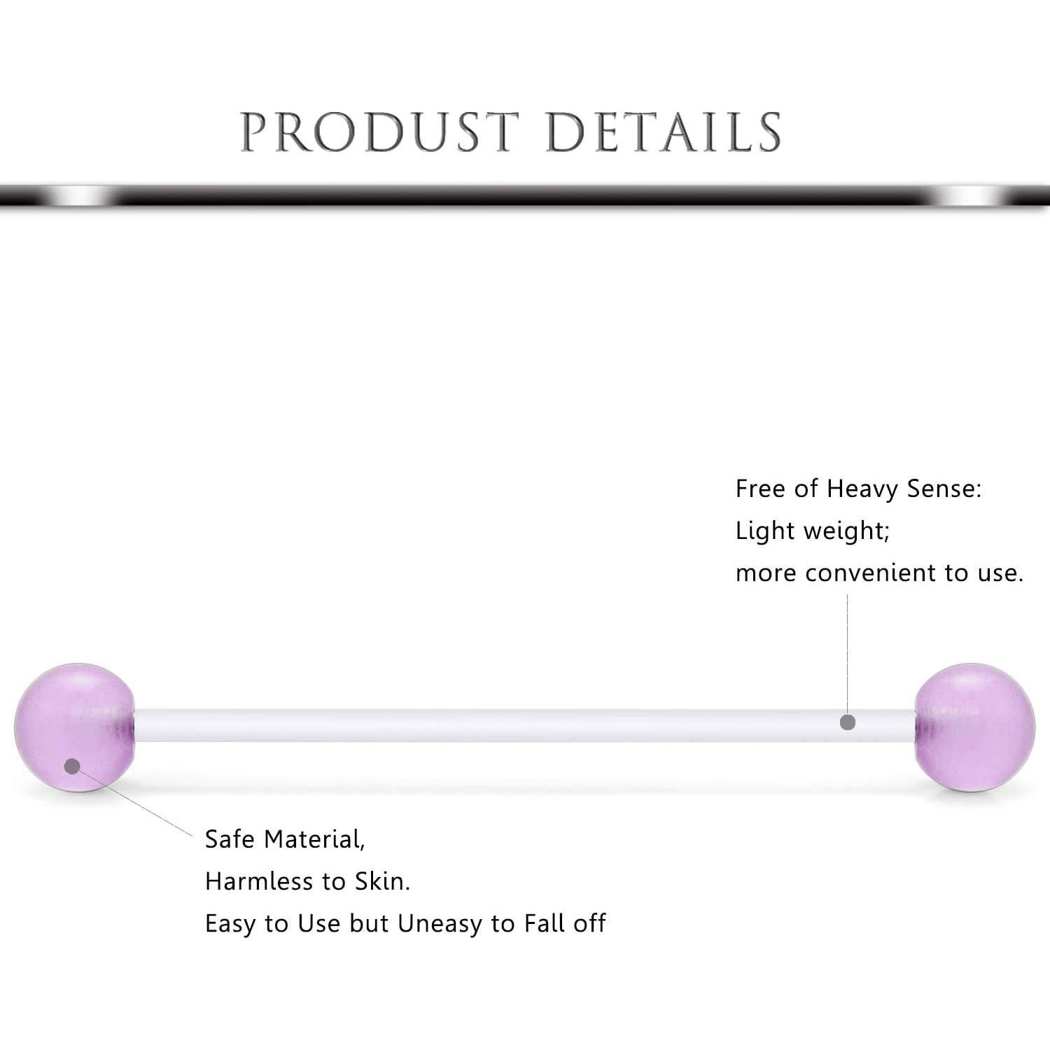 Reteadores de Piercing Corporal Hoeudjo 24Pcs Acrílico Flexible