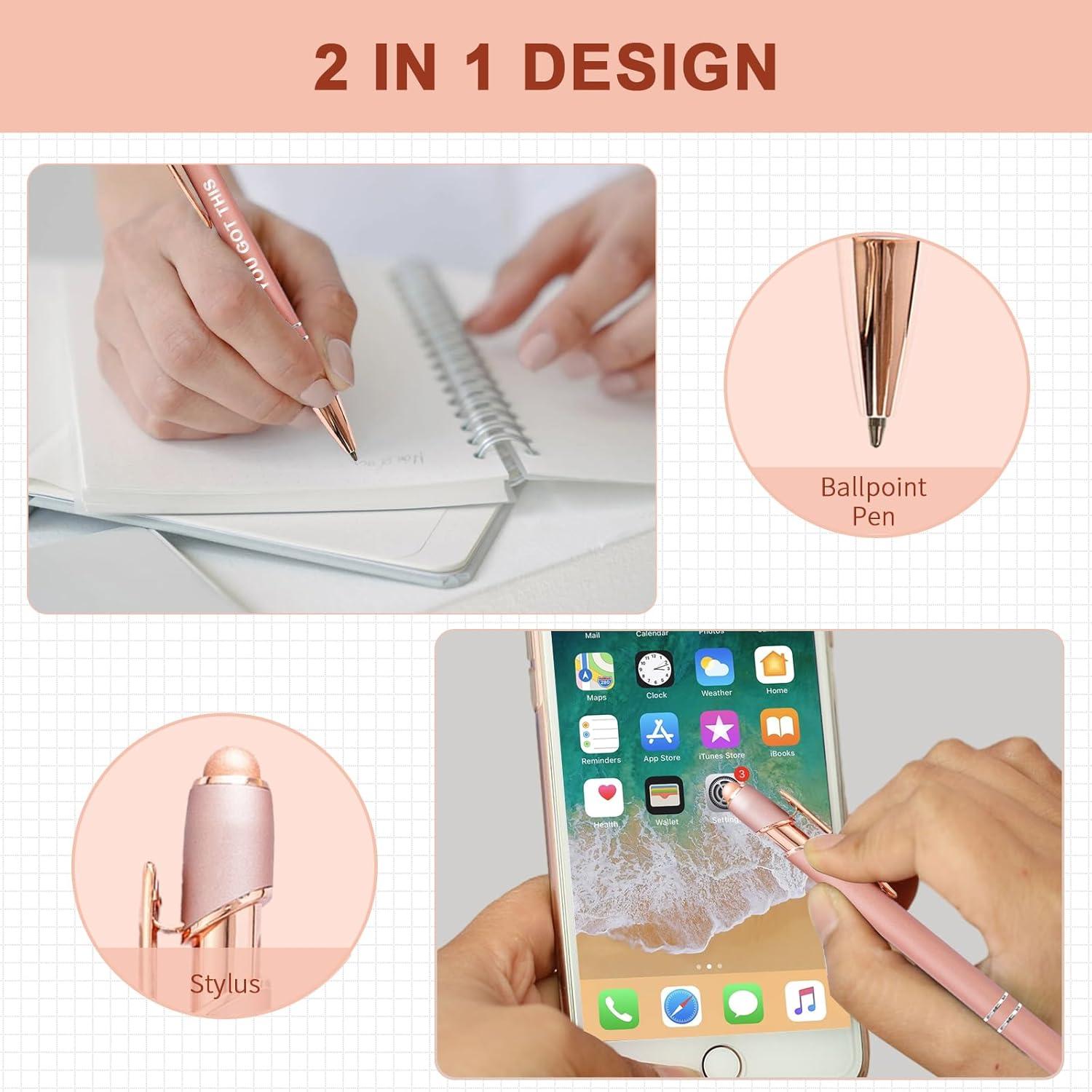 Bolígrafos Stylus YOXMJDB 12 Pcs Rosa Oro Punta Media 1.0mm