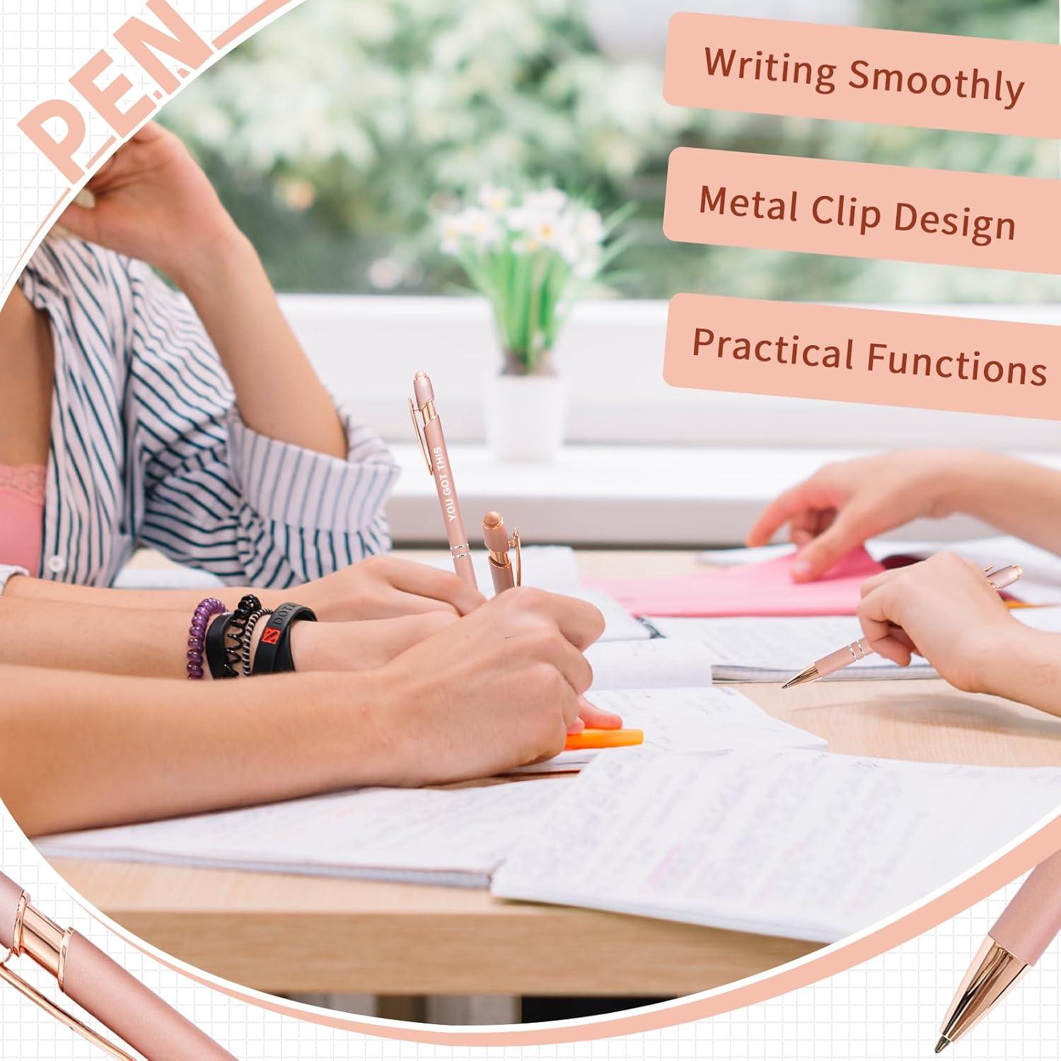 Bolígrafos Stylus YOXMJDB 12 Pcs Rosa Oro Punta Media 1.0mm