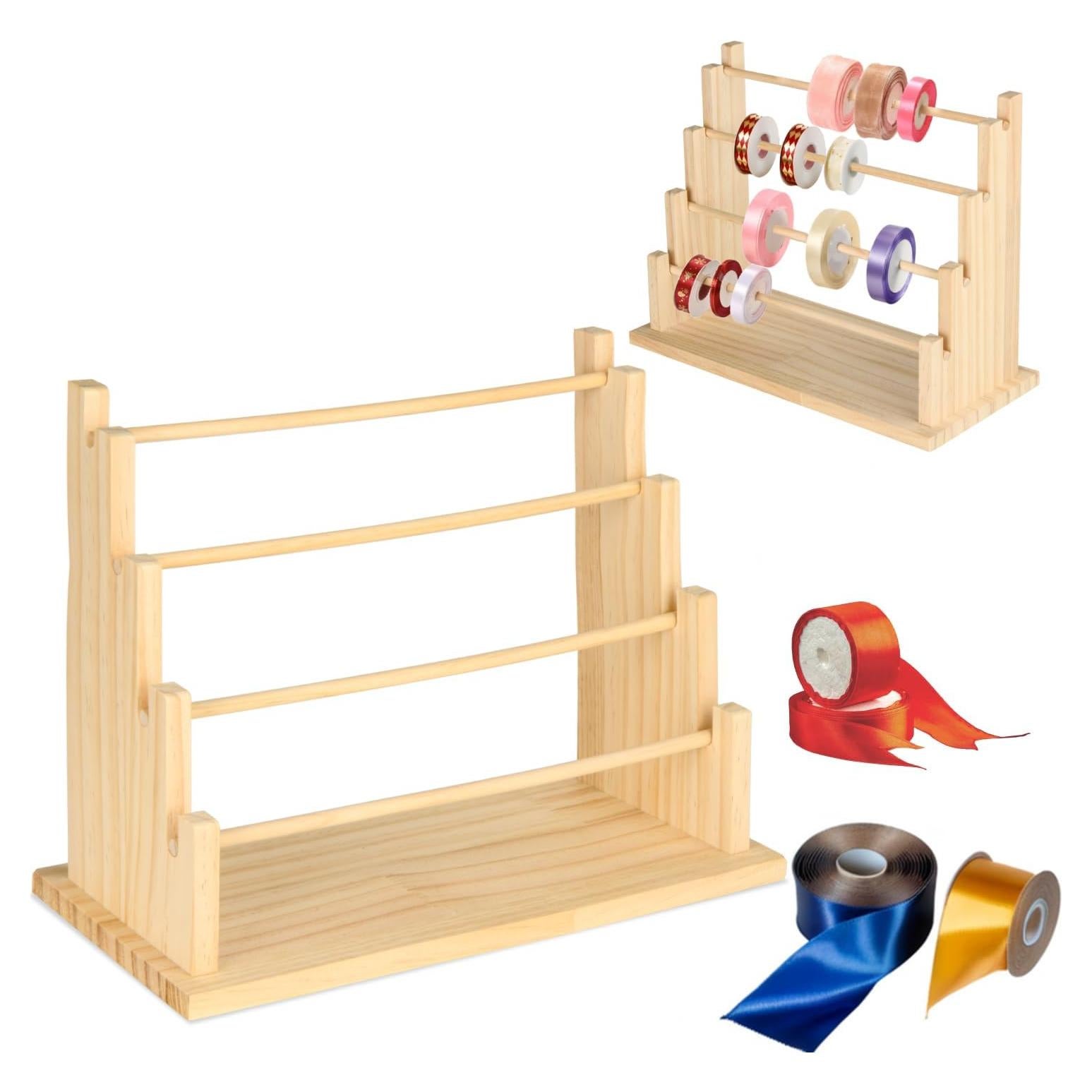 Estante Organizador de Cinta de Madera Homakover 4 Niveles