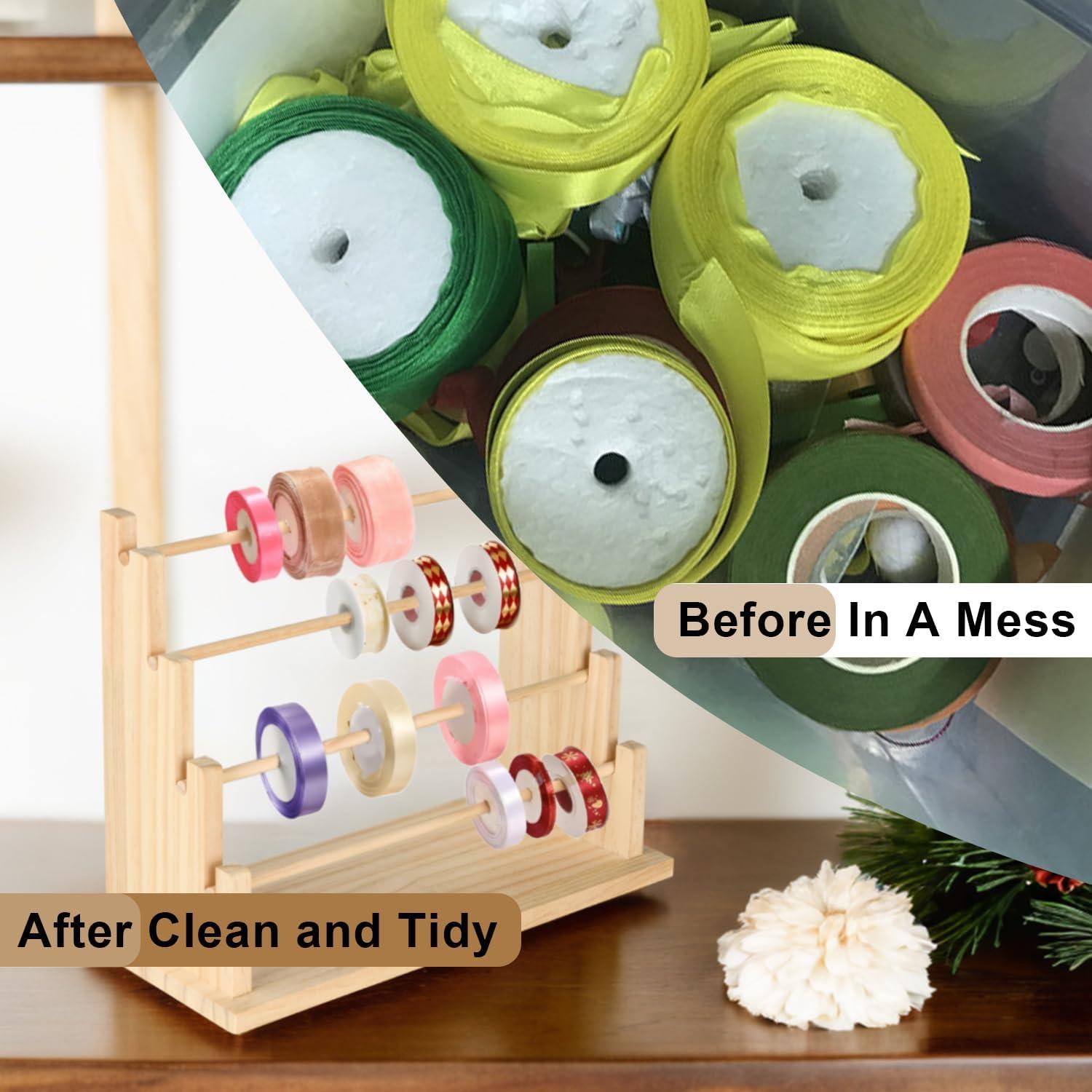 Estante Organizador de Cinta de Madera Homakover 4 Niveles