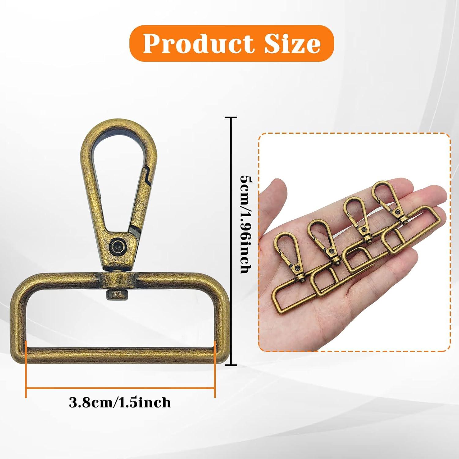 12 Cierres de Langosta D Ring Giratorio Oubaka Bronce Antiguo