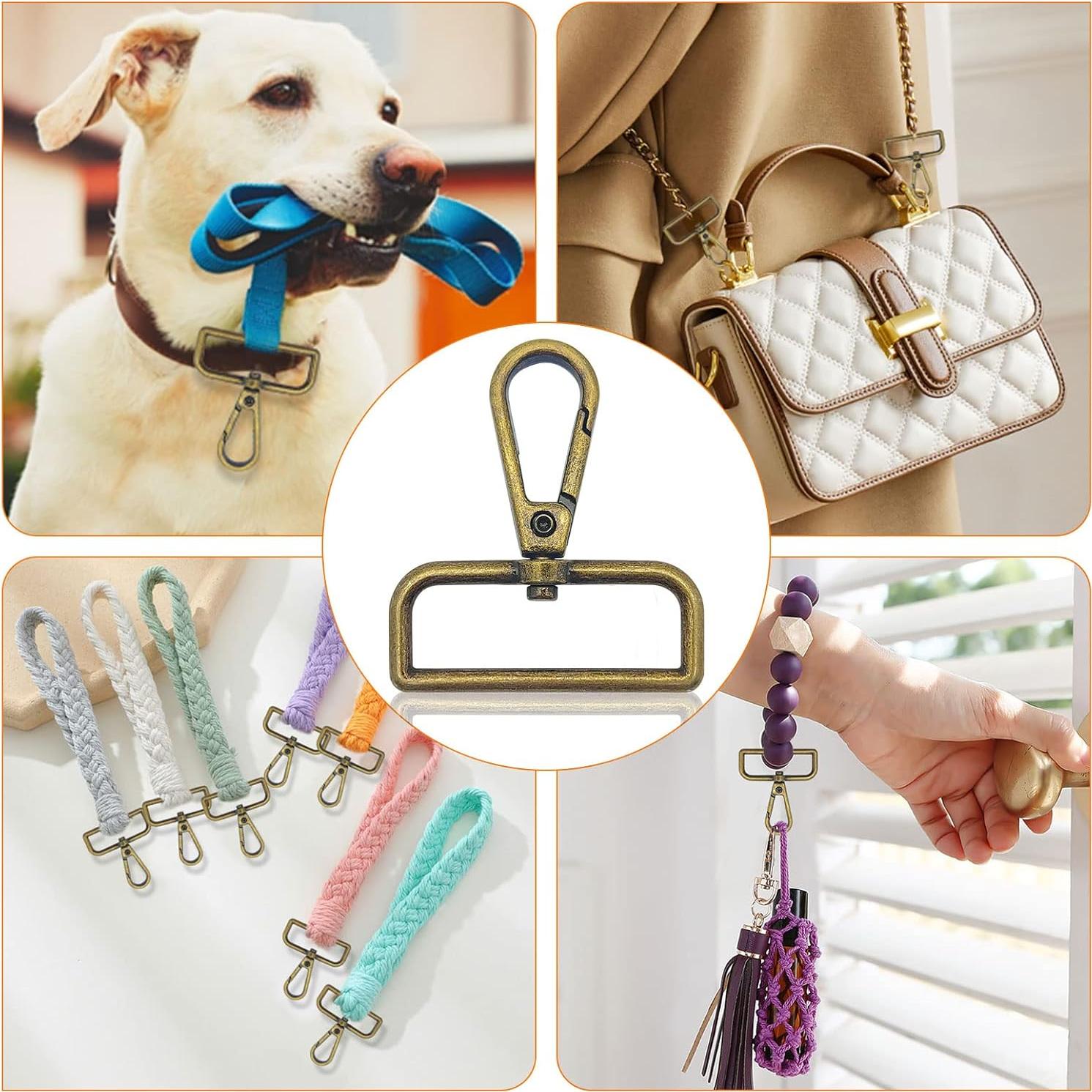 12 Cierres de Langosta D Ring Giratorio Oubaka Bronce Antiguo