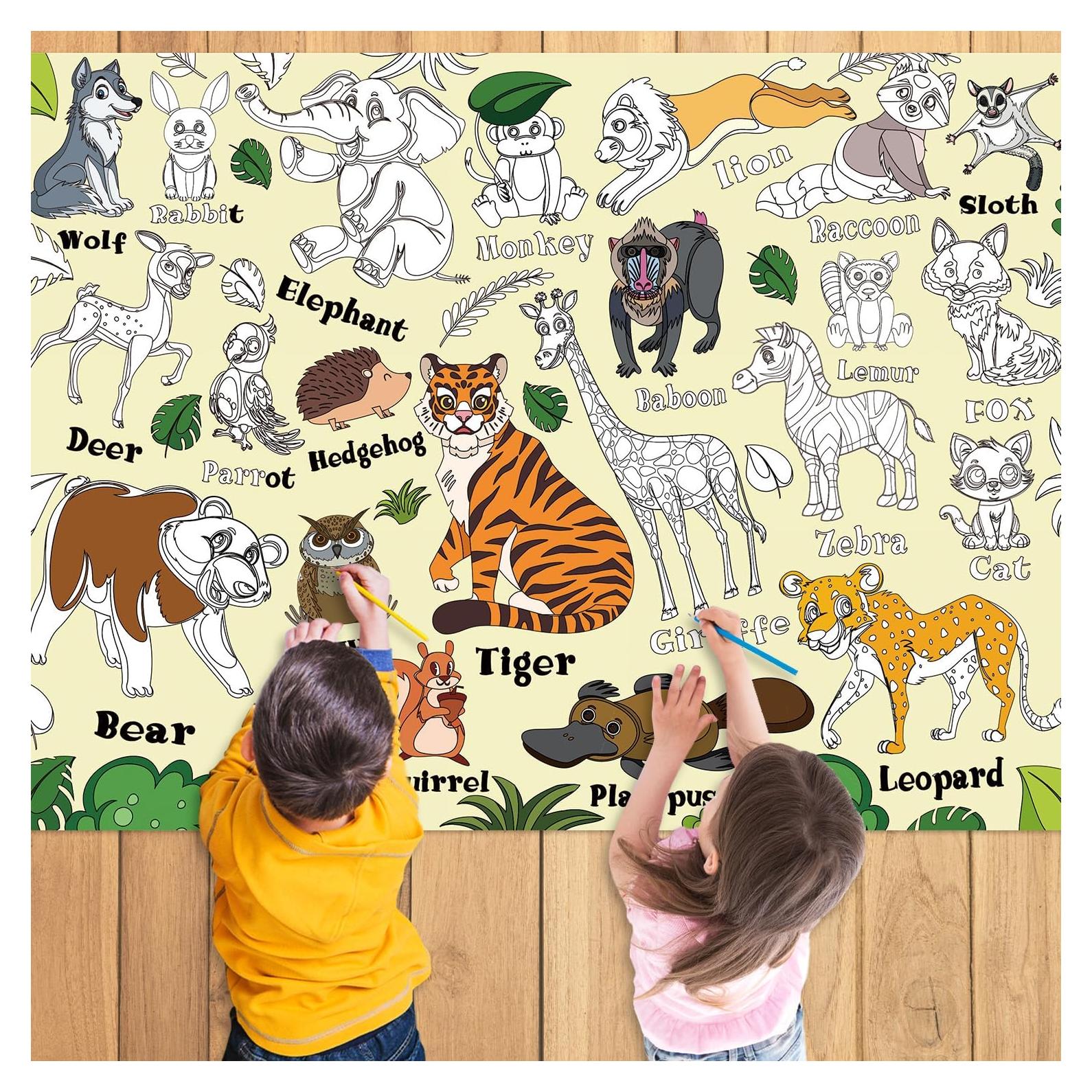 Hojas de Colorear Gigantes K-NMLHL 110 x 80 cm Animales
