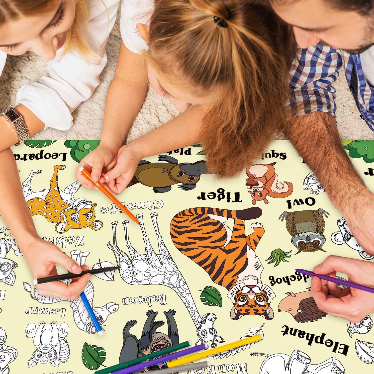 Hojas de Colorear Gigantes K-NMLHL 110 x 80 cm Animales