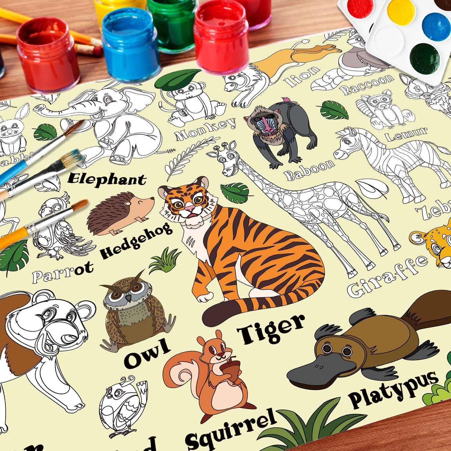 Hojas de Colorear Gigantes K-NMLHL 110 x 80 cm Animales