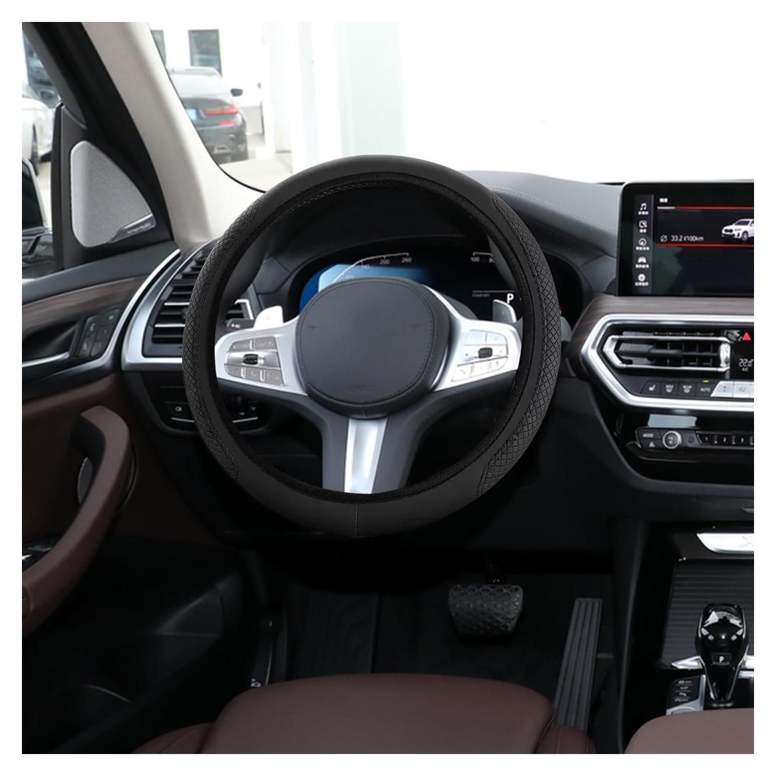 Funda de Volante de Coche Deemars 15 Pulgadas Microfibra Negra