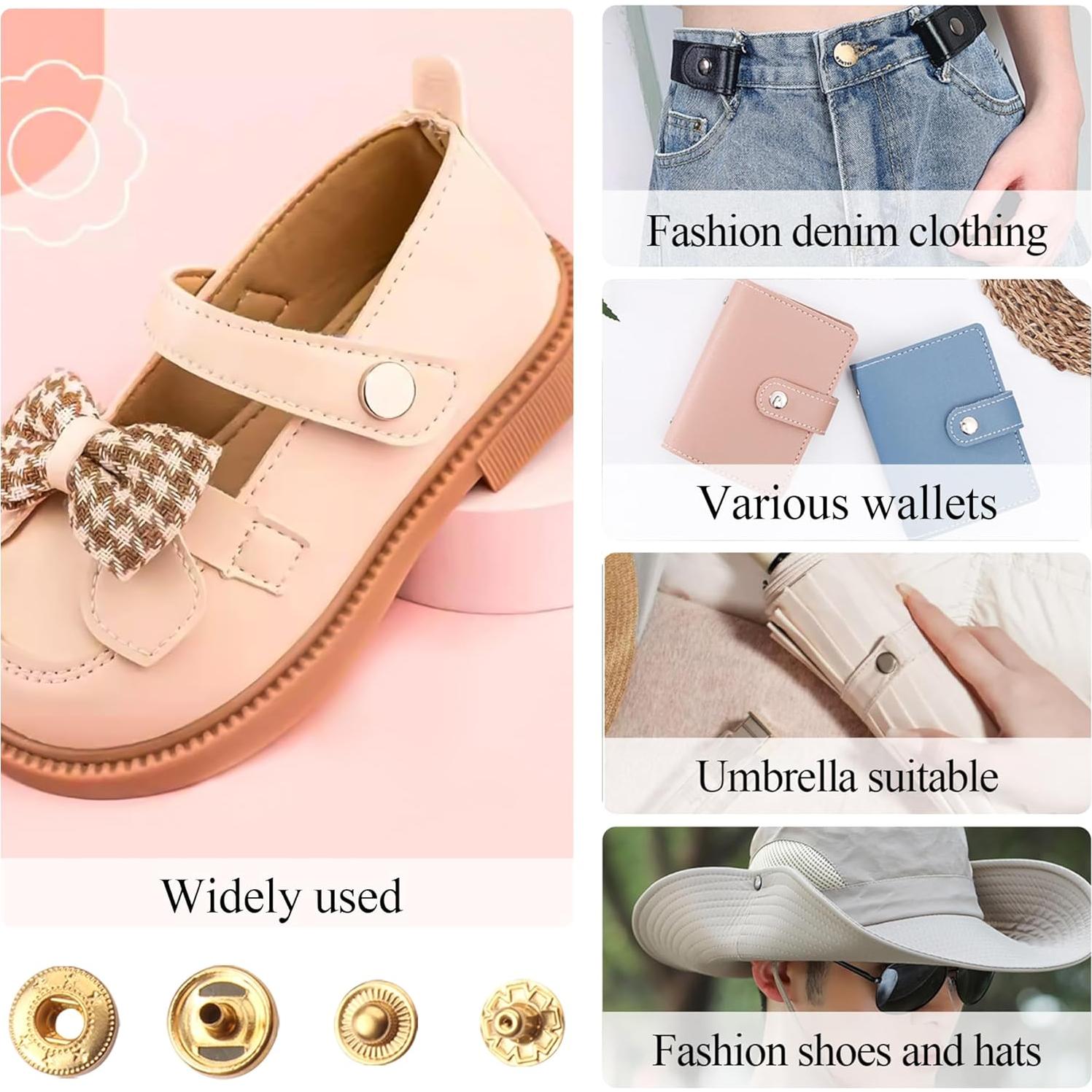 Kit de Botones a Presión BIOUU 120 Sets 12mm con Herramientas