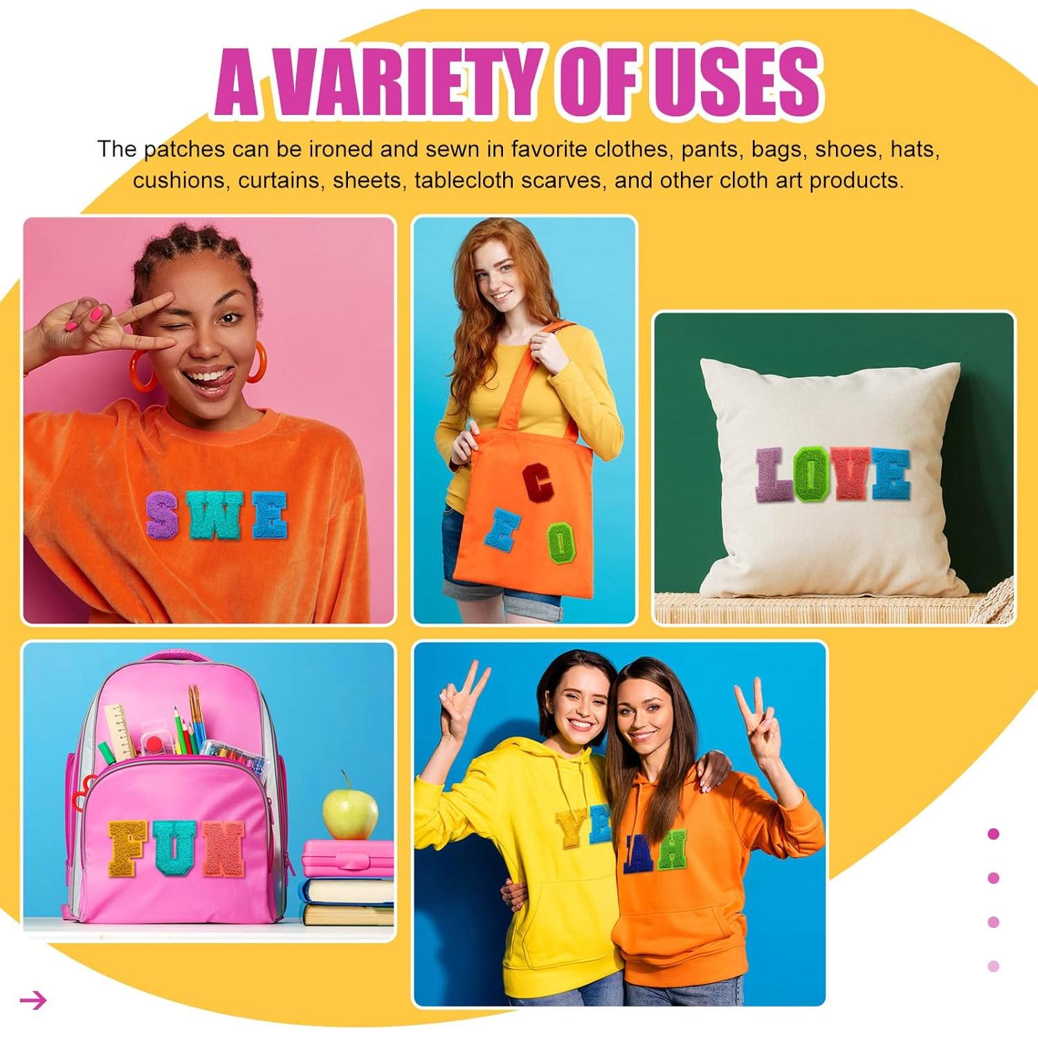 Parches Bordados de Letras A-Z Waydress 26 Pcs 7.1 cm