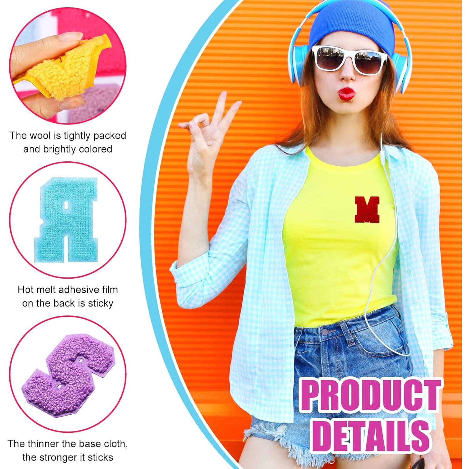 Parches Bordados de Letras A-Z Waydress 26 Pcs 7.1 cm