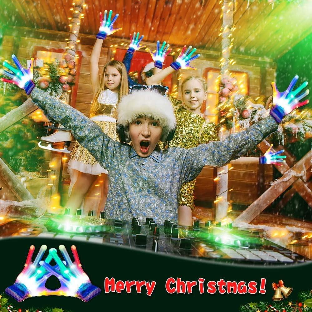 Guantes LED GLEDLOVES grandes iluminados 5 colores para fiestas
