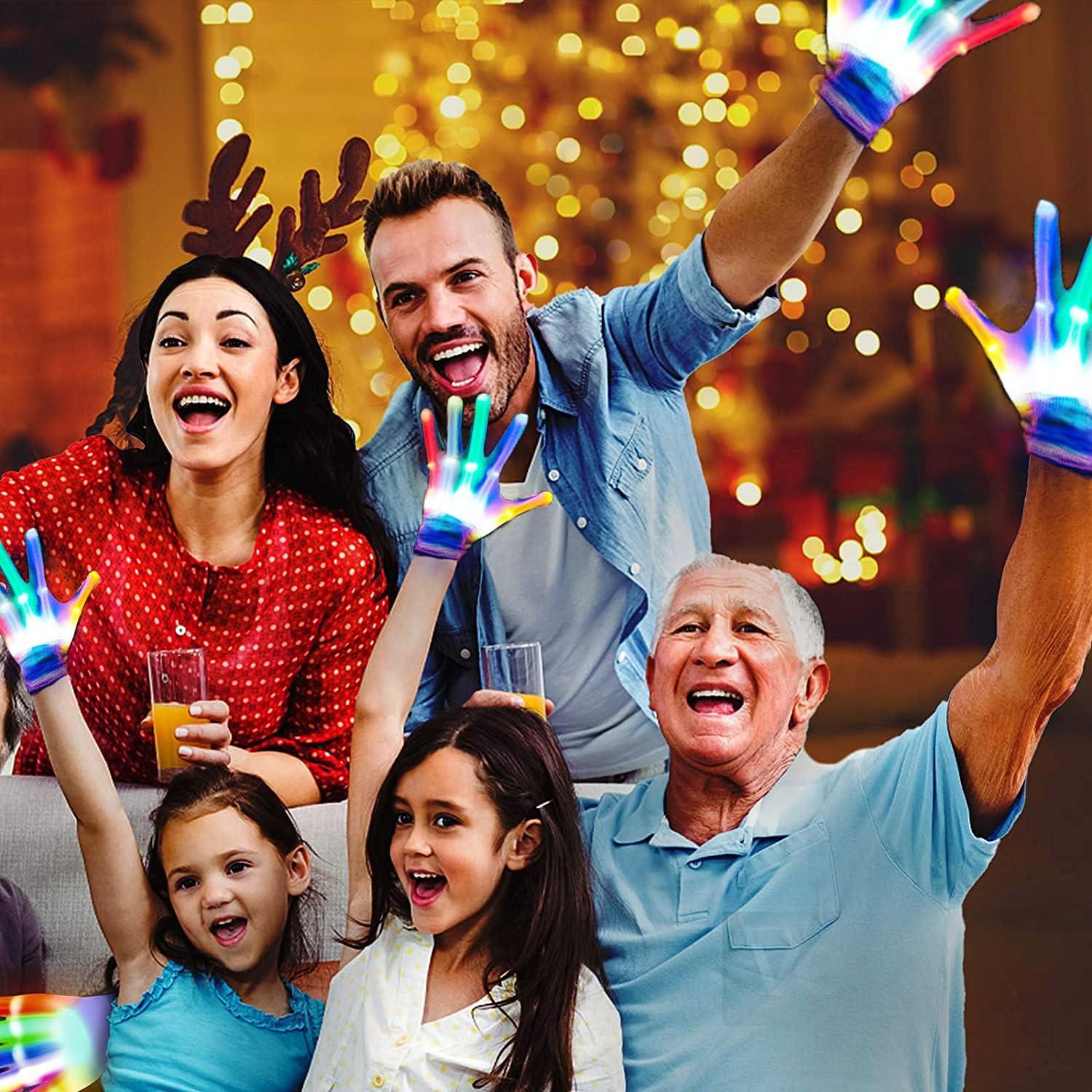 Guantes LED GLEDLOVES grandes iluminados 5 colores para fiestas