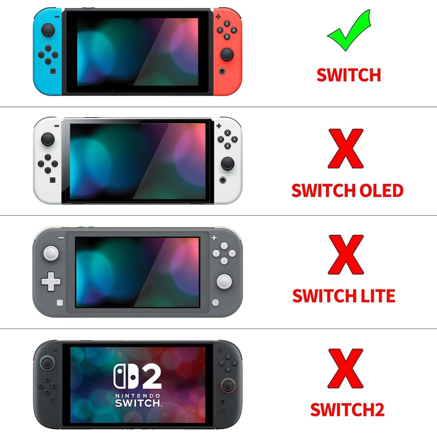 Cubiertas Ergonómicas PlayVital para Nintendo Switch - Negro