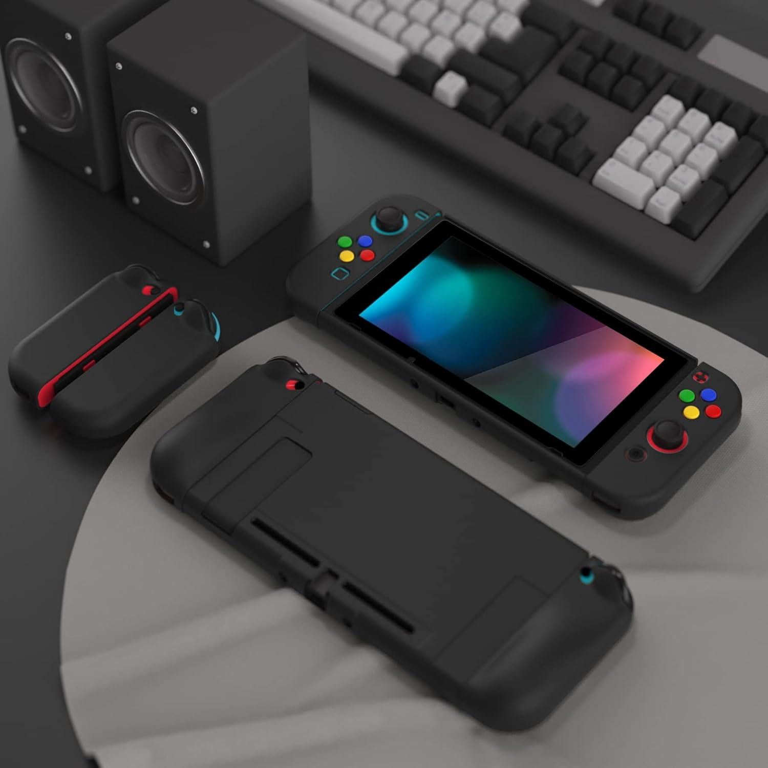 Cubiertas Ergonómicas PlayVital para Nintendo Switch - Negro