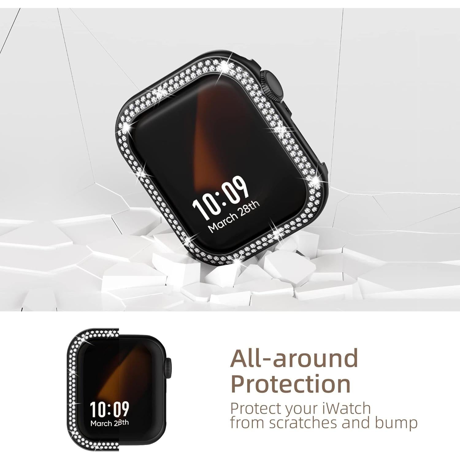 Funda Brillante Missair para Apple Watch 40mm Negro