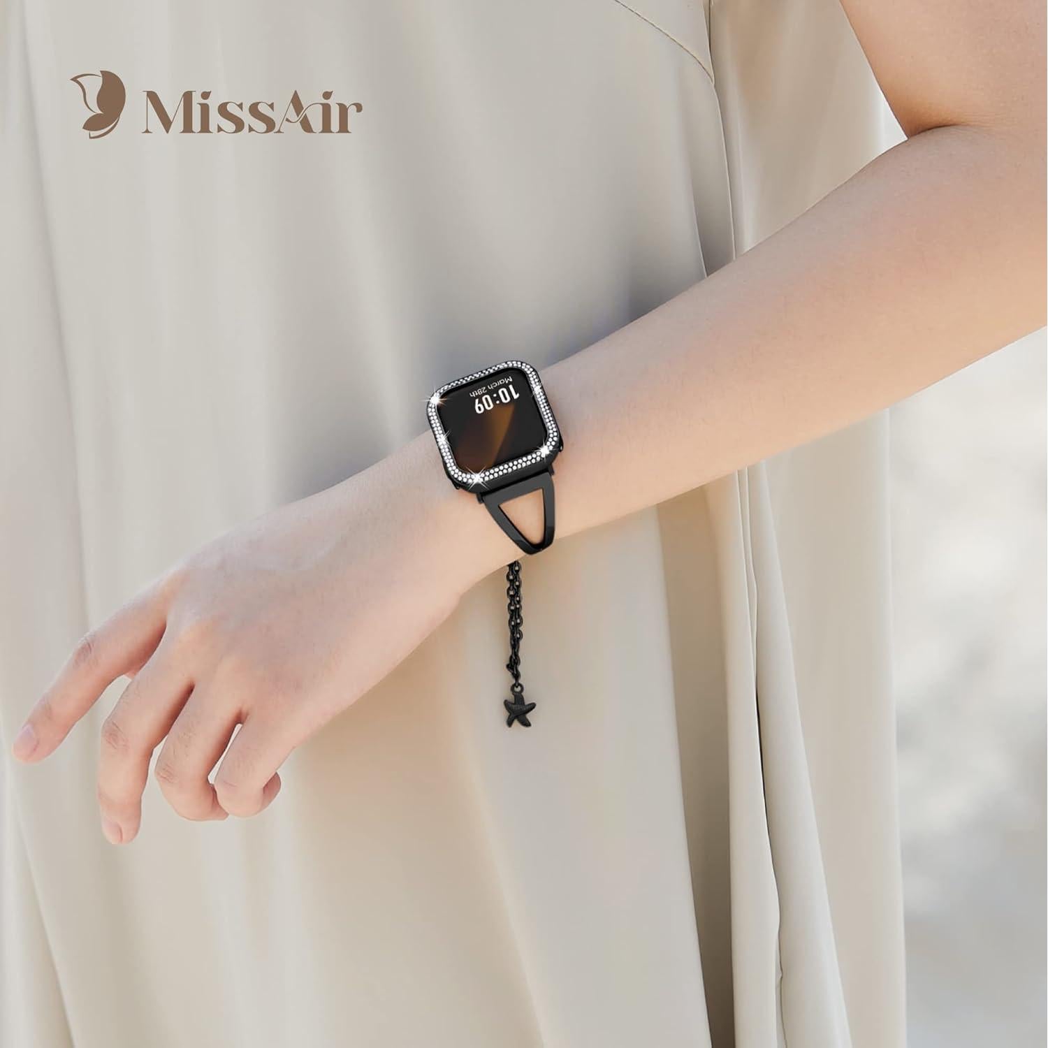 Funda Brillante Missair para Apple Watch 40mm Negro