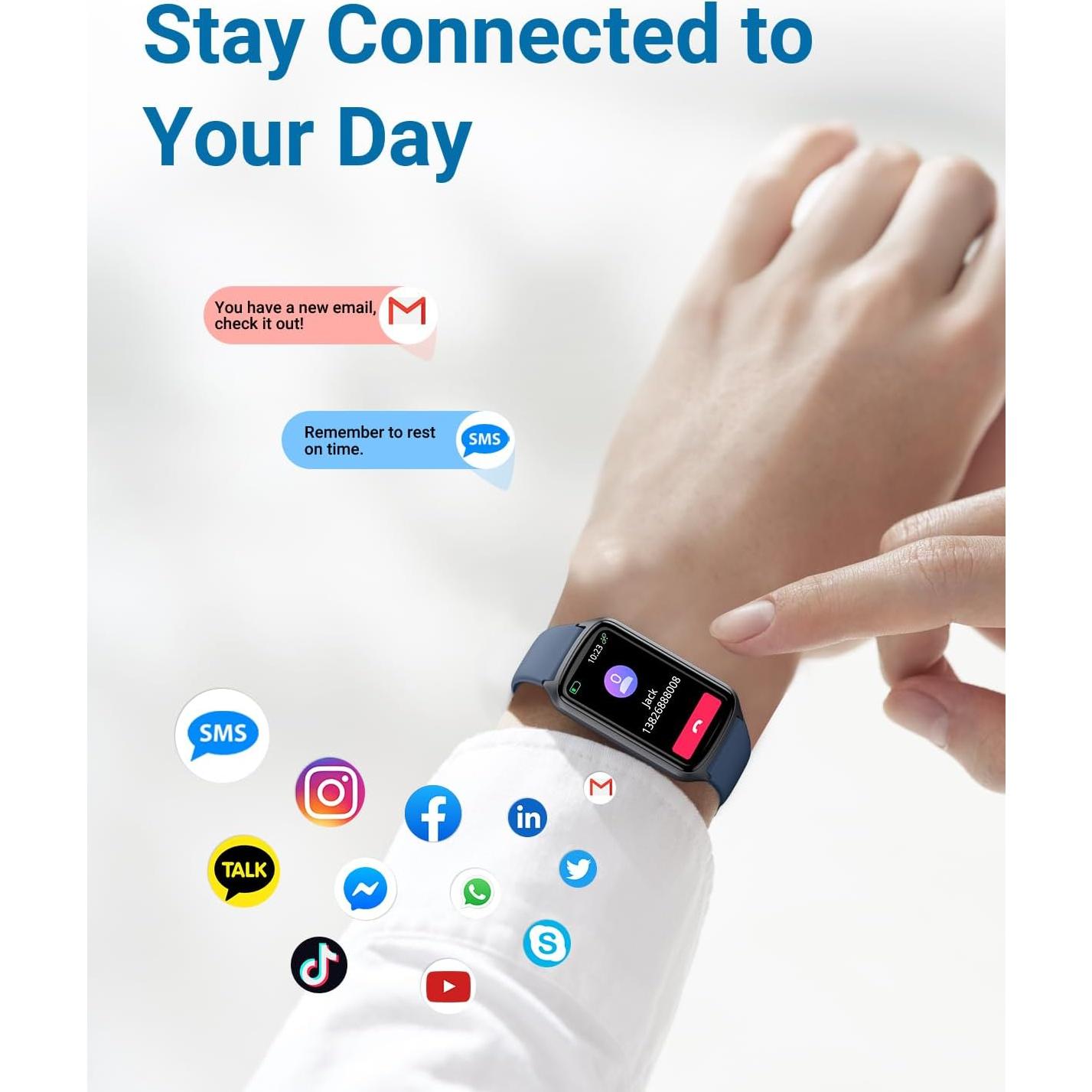 Rastreador de Salud Amzhero D26 - Monitoreo 24/7, 5ATM