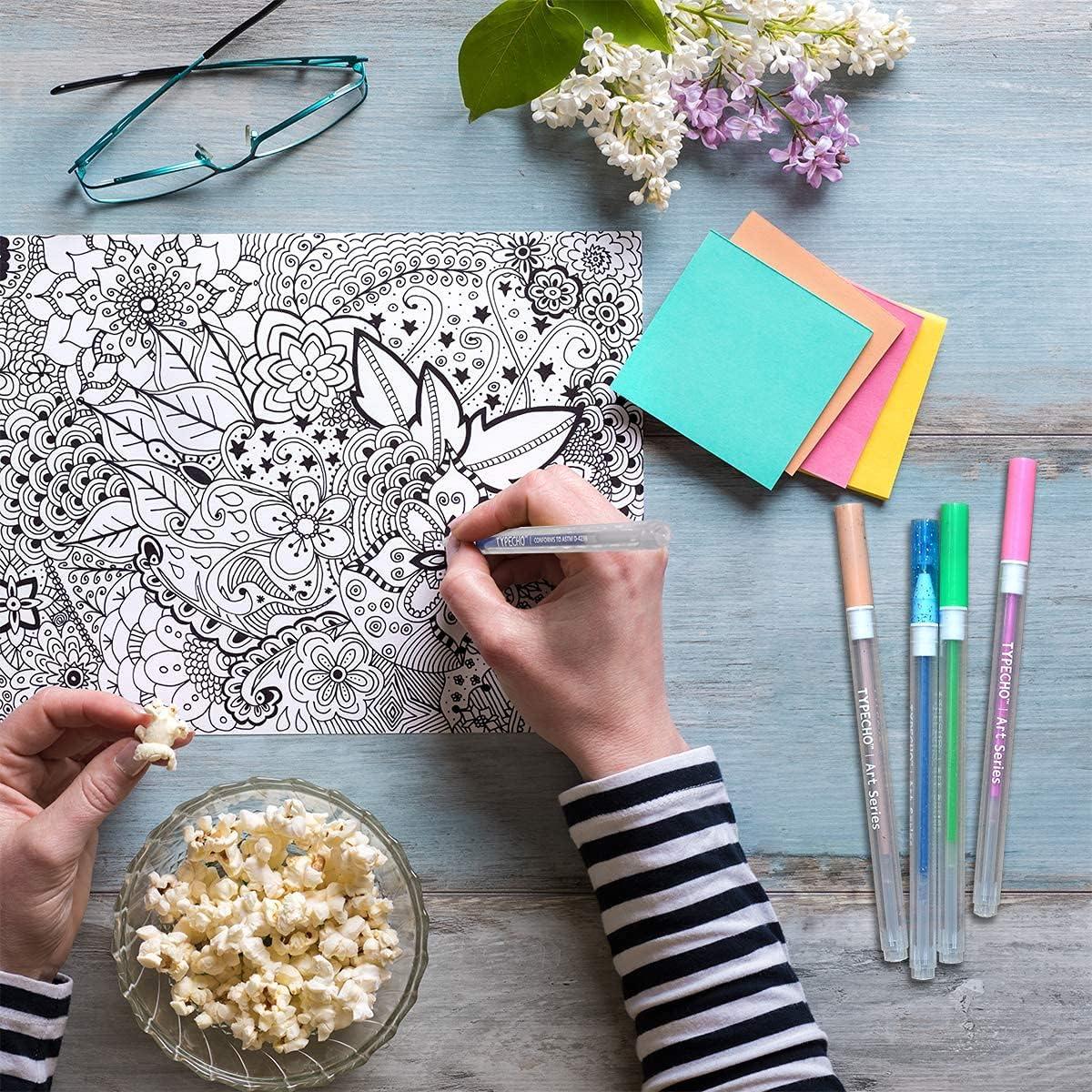 Juego de 48 bolígrafos de gel Typecho con estuche portátil