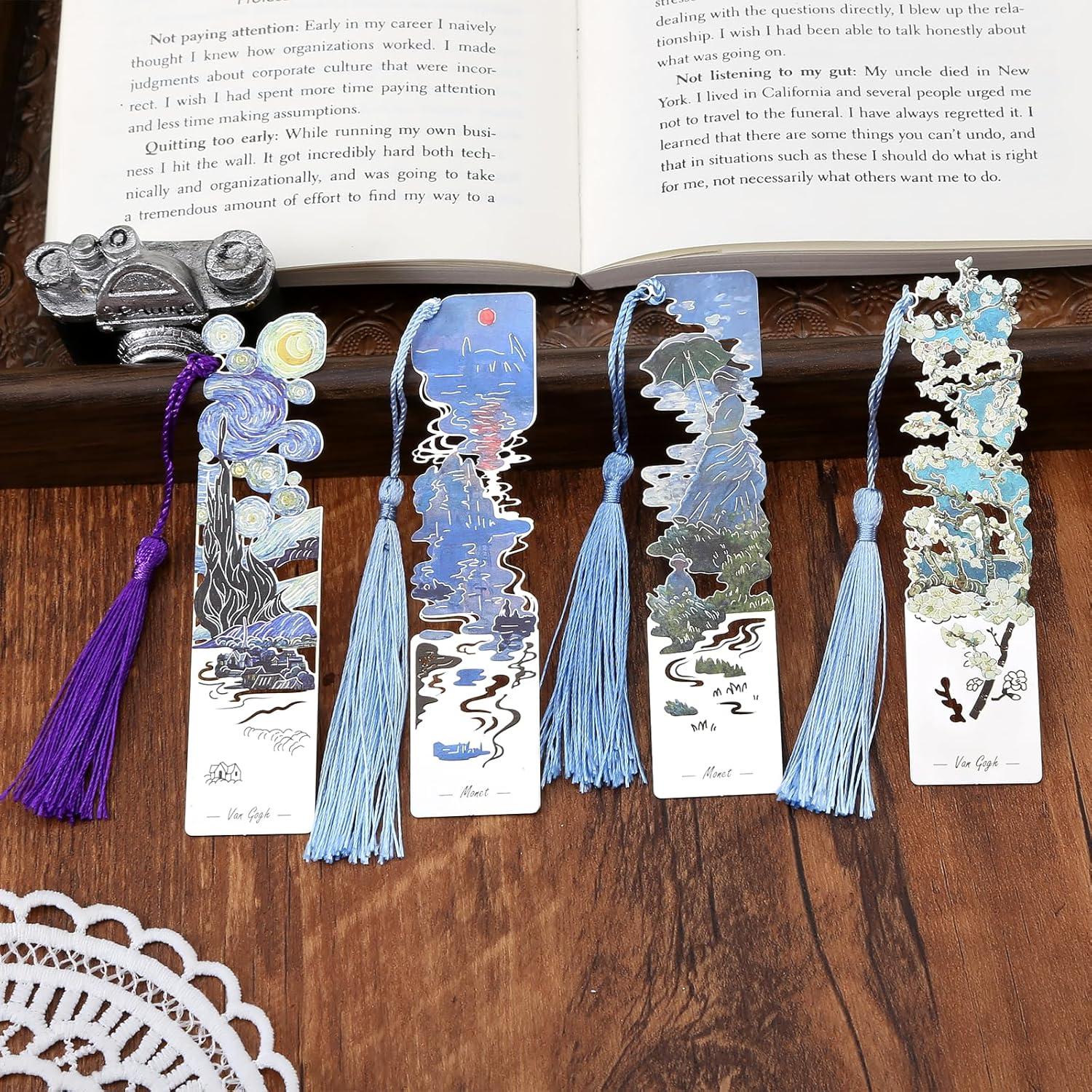 Marcadores de Metal Sgbvzbd 4 Piezas con Borlas - Diseño Artístico