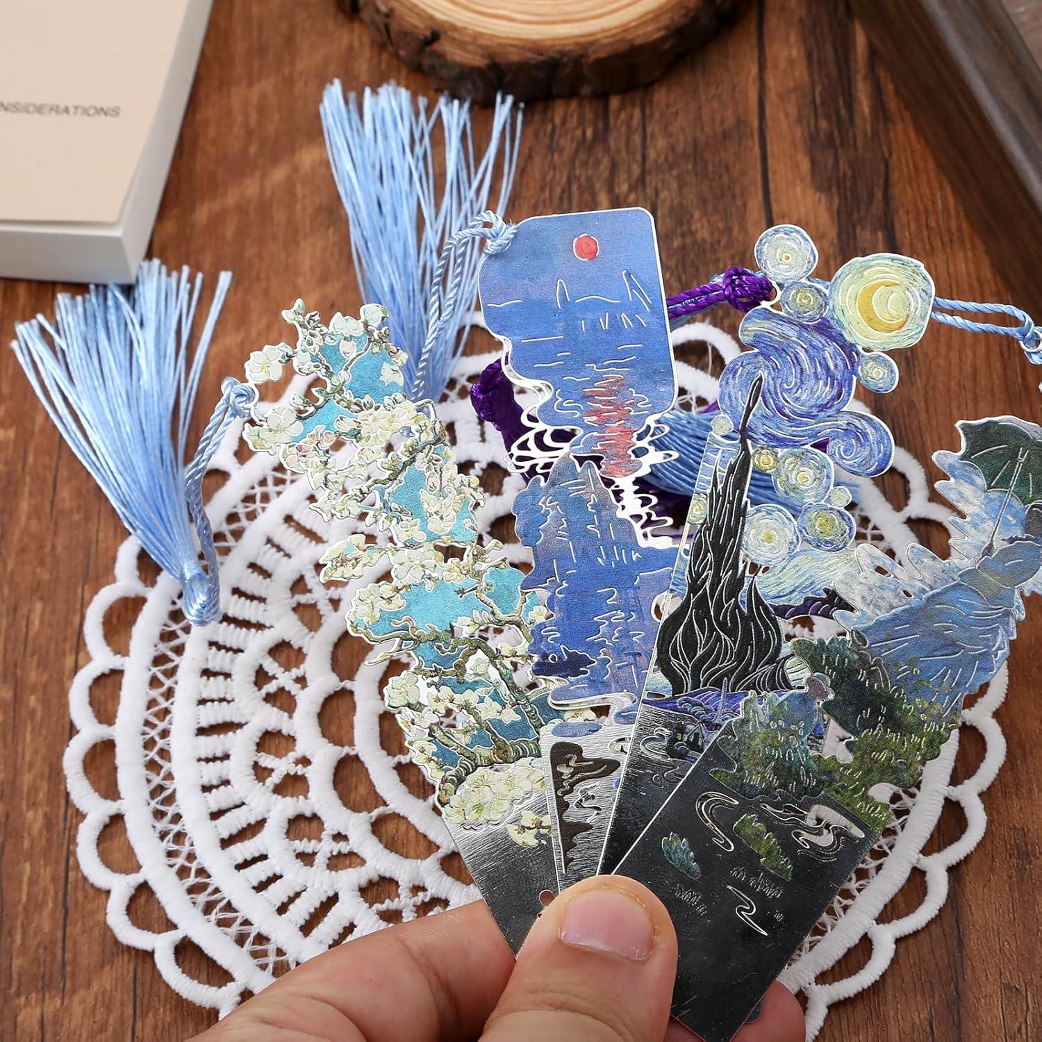 Marcadores de Metal Sgbvzbd 4 Piezas con Borlas - Diseño Artístico