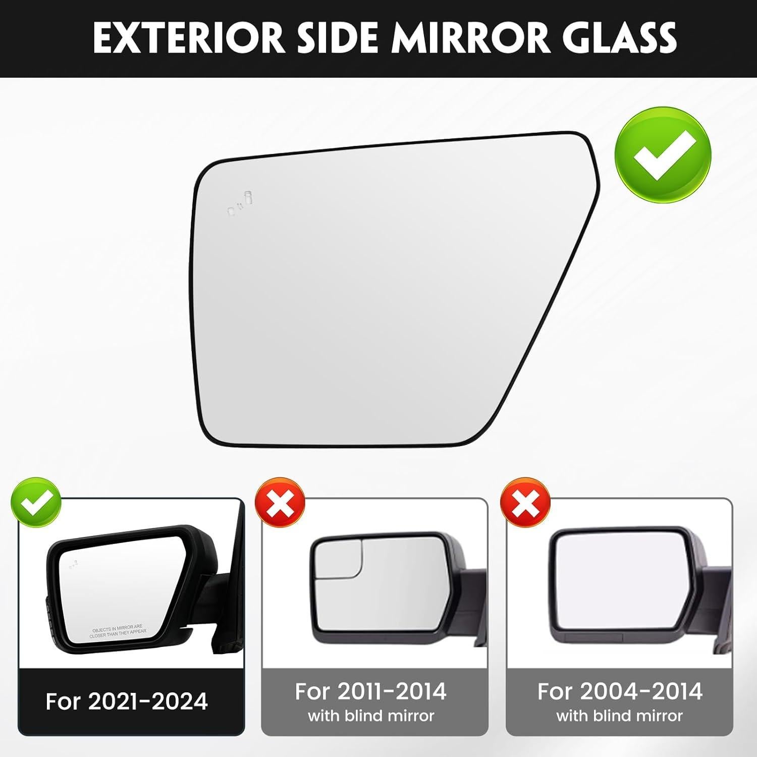 Espejo Calentado Izquierdo Convitex para Ford F150 2021-2024