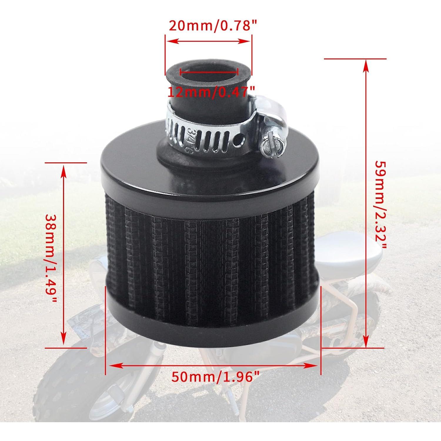 Filtro de aire 12mm GOIRTUTSS para Predator 212cc y Honda GX200