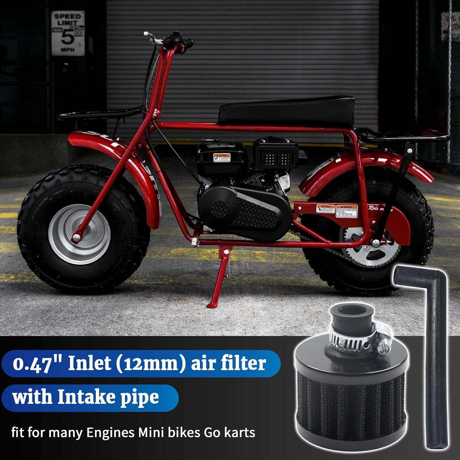 Filtro de aire 12mm GOIRTUTSS para Predator 212cc y Honda GX200