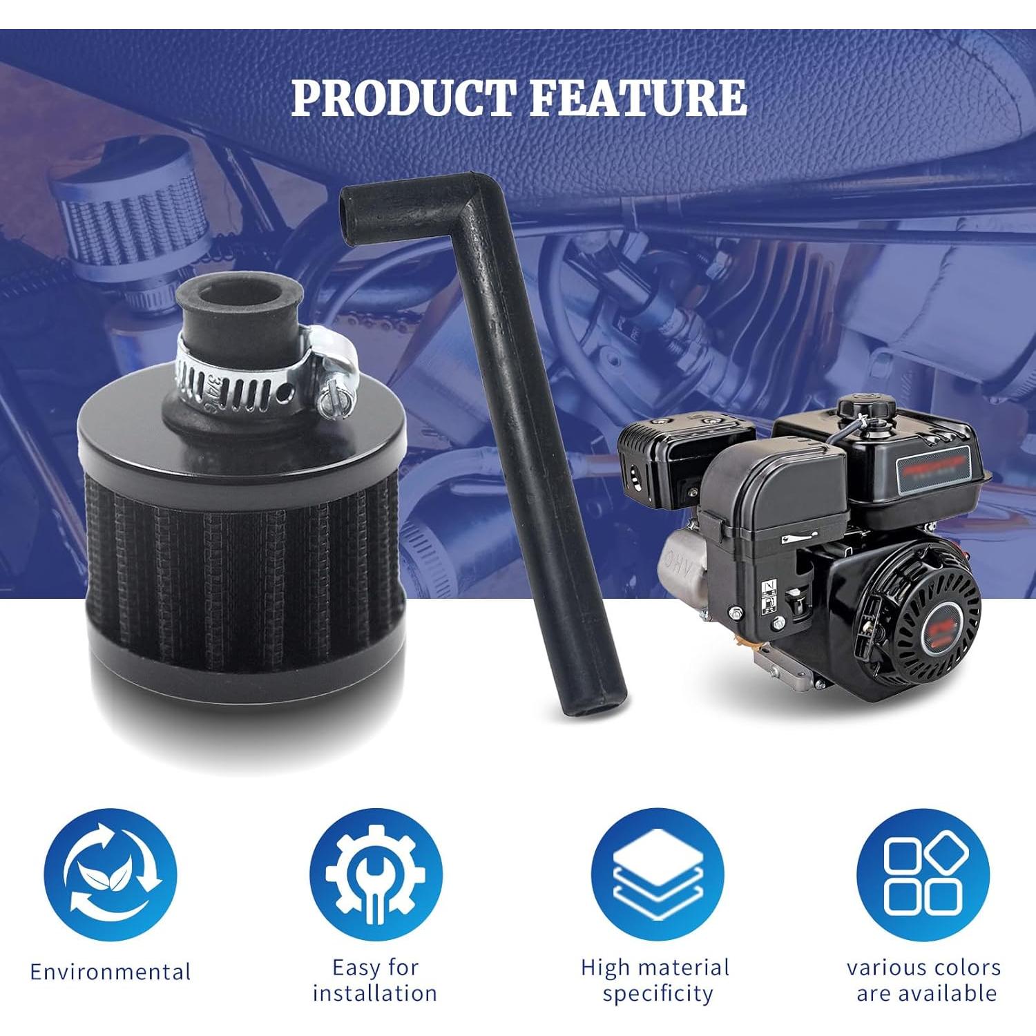 Filtro de aire 12mm GOIRTUTSS para Predator 212cc y Honda GX200