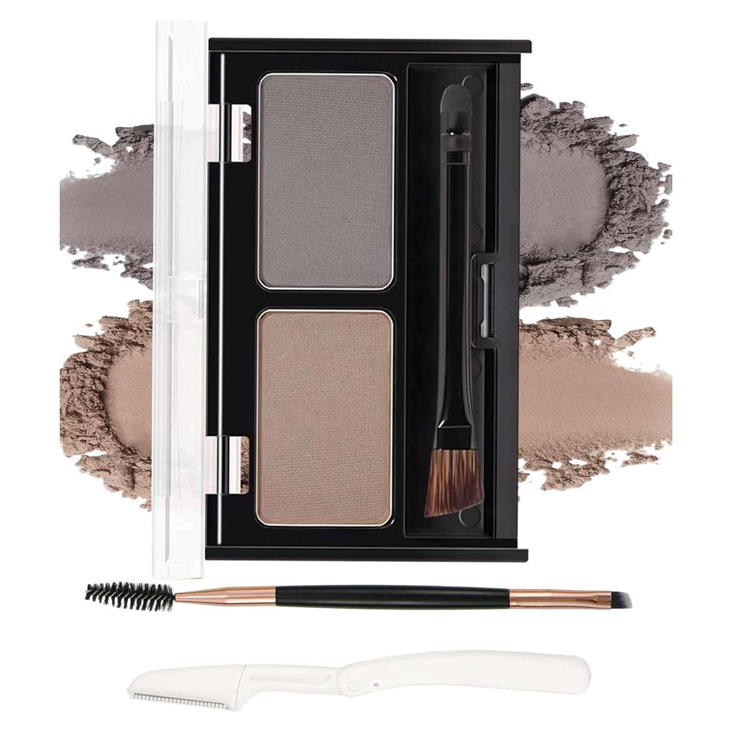 Kit de Polvo para Cejas a Prueba de Agua 2 Colores - Marrón Claro Taupe