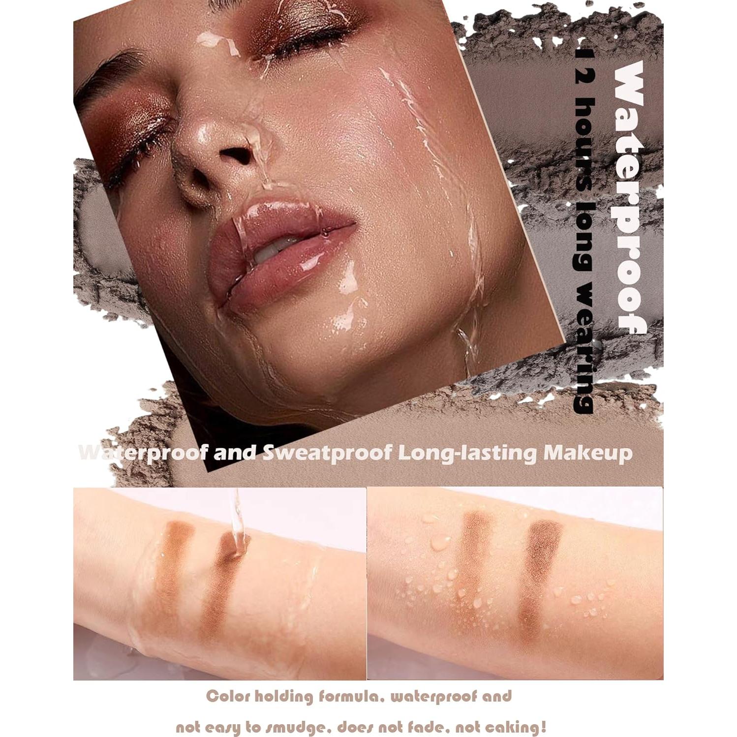 Kit de Polvo para Cejas a Prueba de Agua 2 Colores - Marrón Claro Taupe