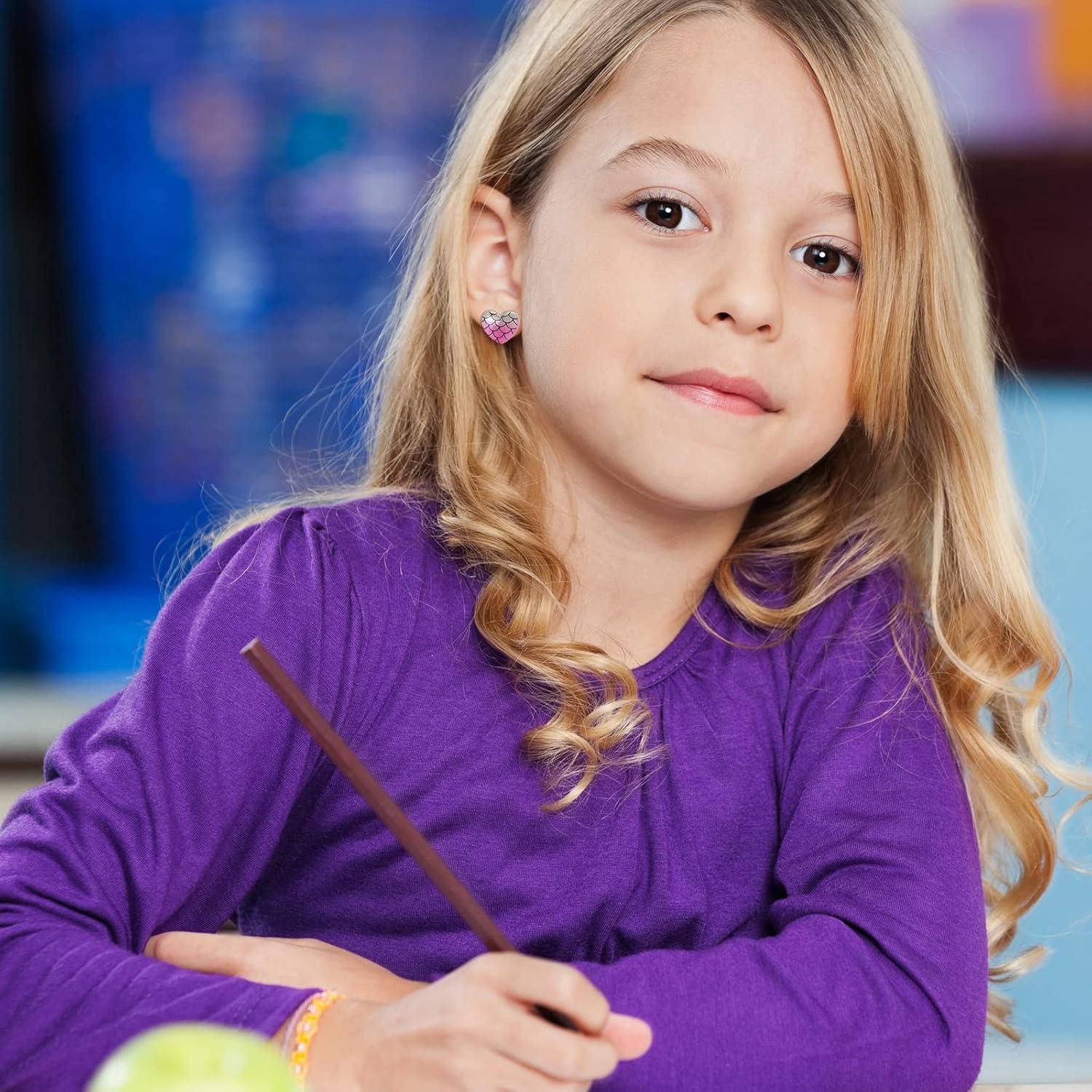 40 Pares de Pendientes de Clip Hipoalergénicos para Niñas