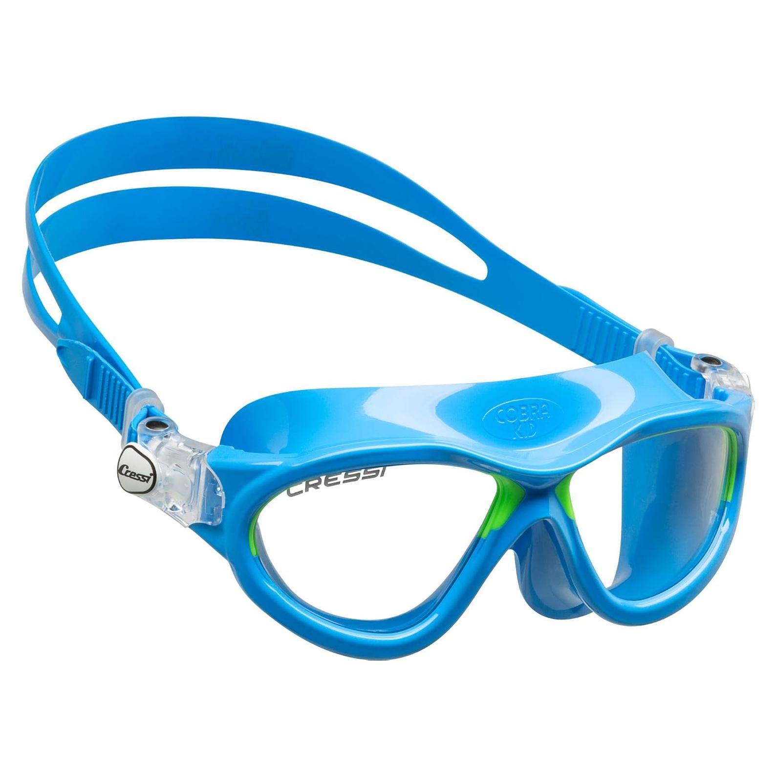 Máscara de Natación Cressi Mini Cobra Azul/Lima 7-15 años