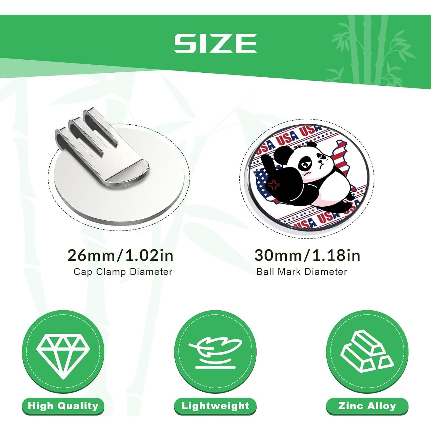 Clip de Sombrero Marcador de Pelota de Golf OlibaDu Panda