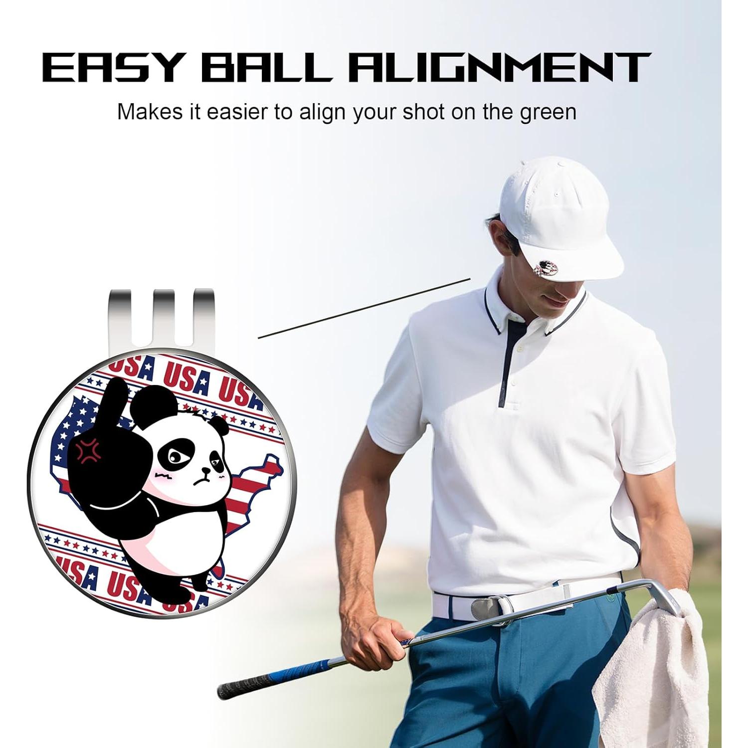Clip de Sombrero Marcador de Pelota de Golf OlibaDu Panda