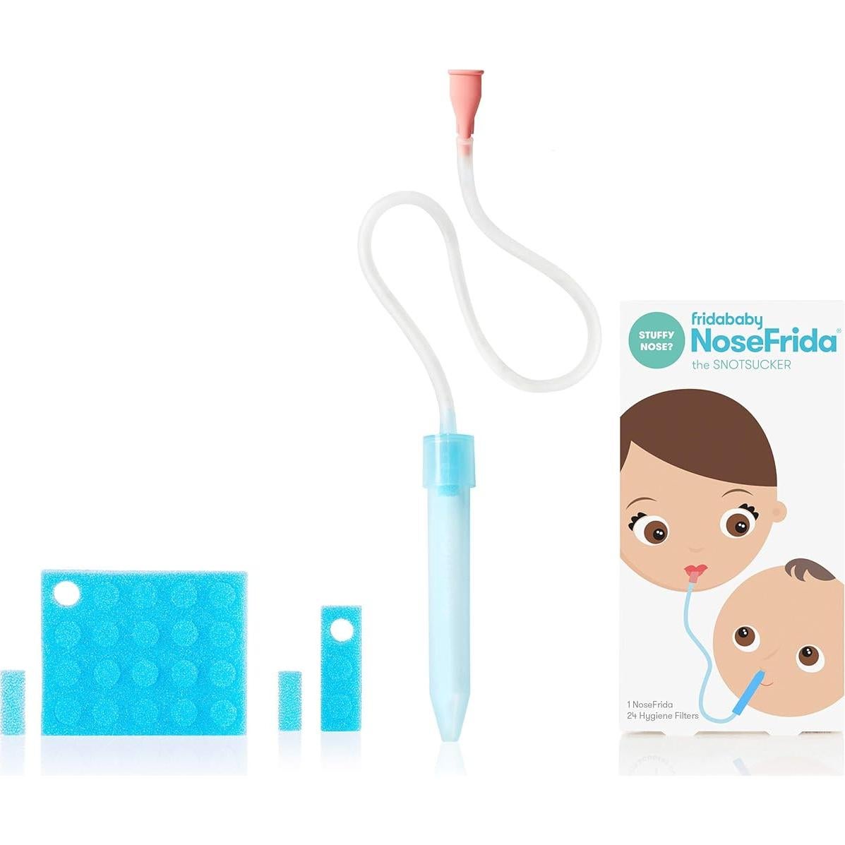 Succionador de Mocos FridaBaby NoseFrida con Filtros y Recogedor 3 en 1