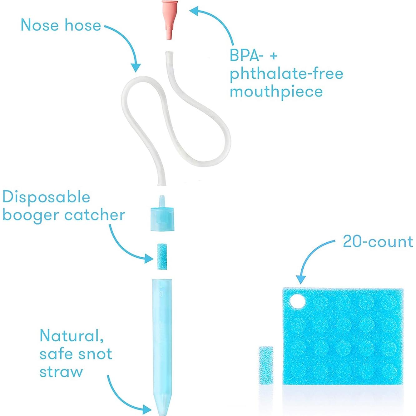 Succionador de Mocos FridaBaby NoseFrida con Filtros y Recogedor 3 en 1