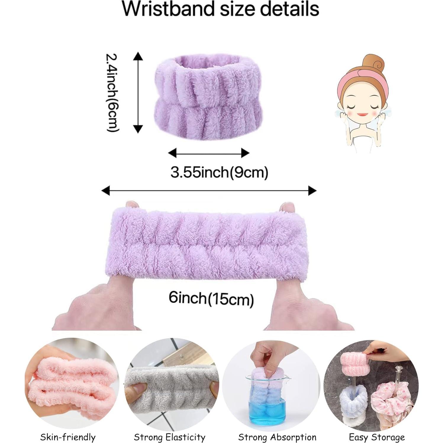 Toallas de Muñeca ZFIPA 4 Piezas Microfibra Absorbente