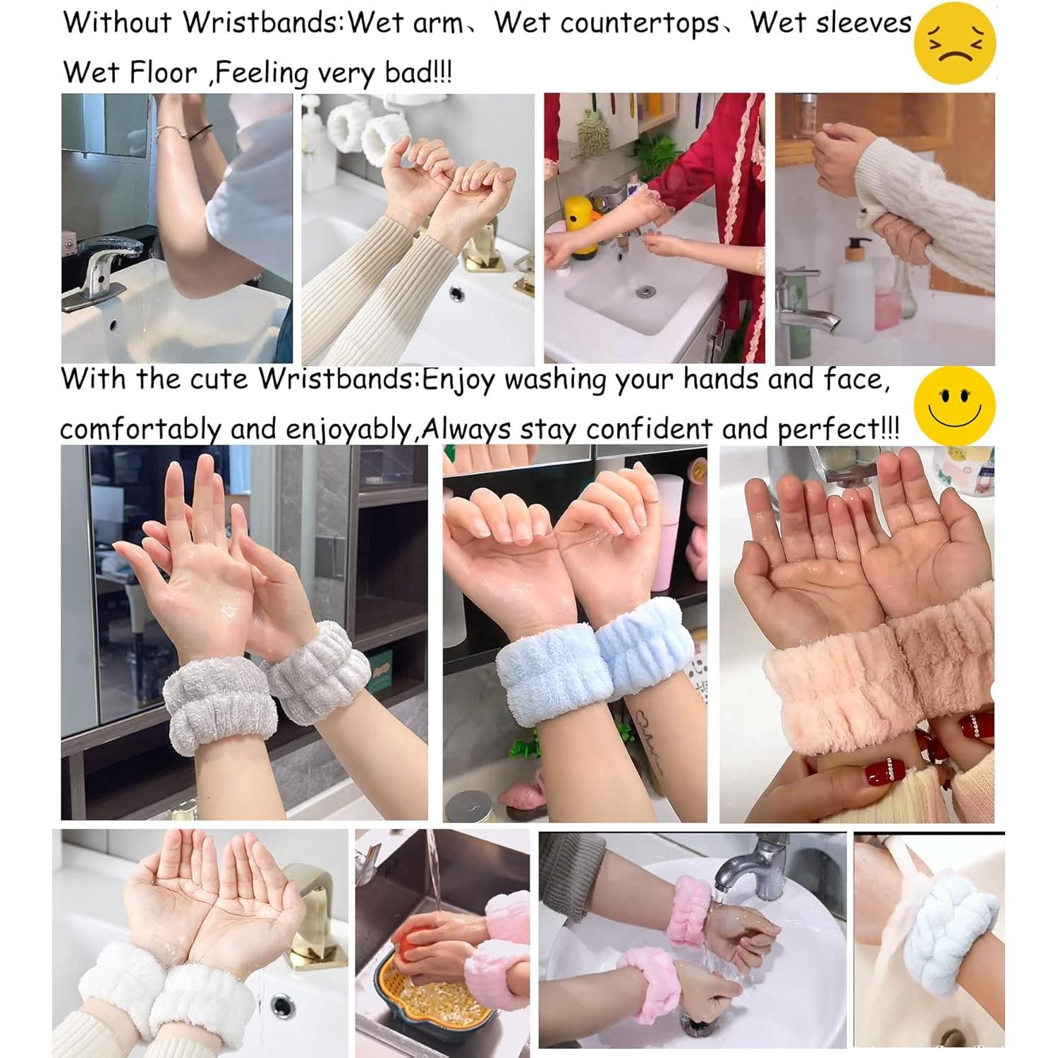 Toallas de Muñeca ZFIPA 4 Piezas Microfibra Absorbente