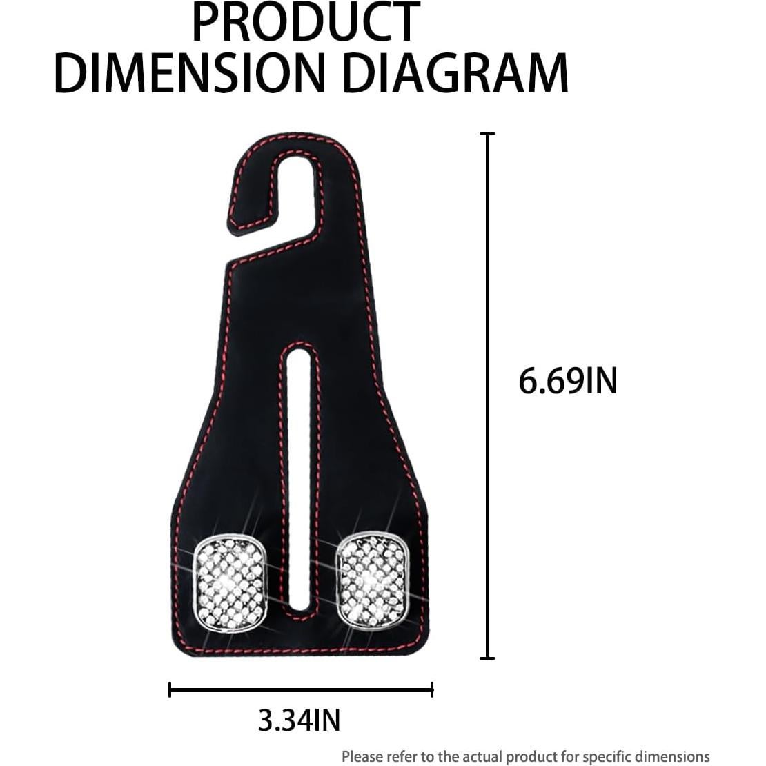 Gancho para Reposacabezas Zpana - 2 Pcs Negro Universal